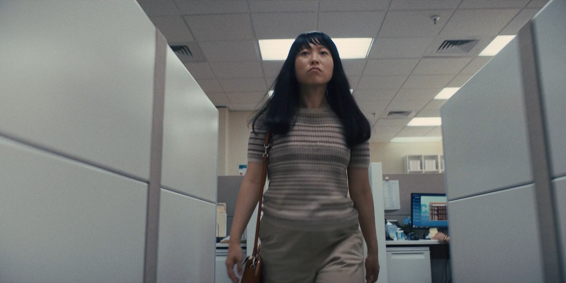 Hip Level Shot Example Hip level camera angle on Awkwafina from Quiz Lady