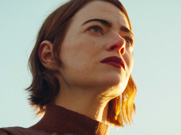 Low Angle Shot Example Featured LA of Emma Stone from Kinds of Kindness
