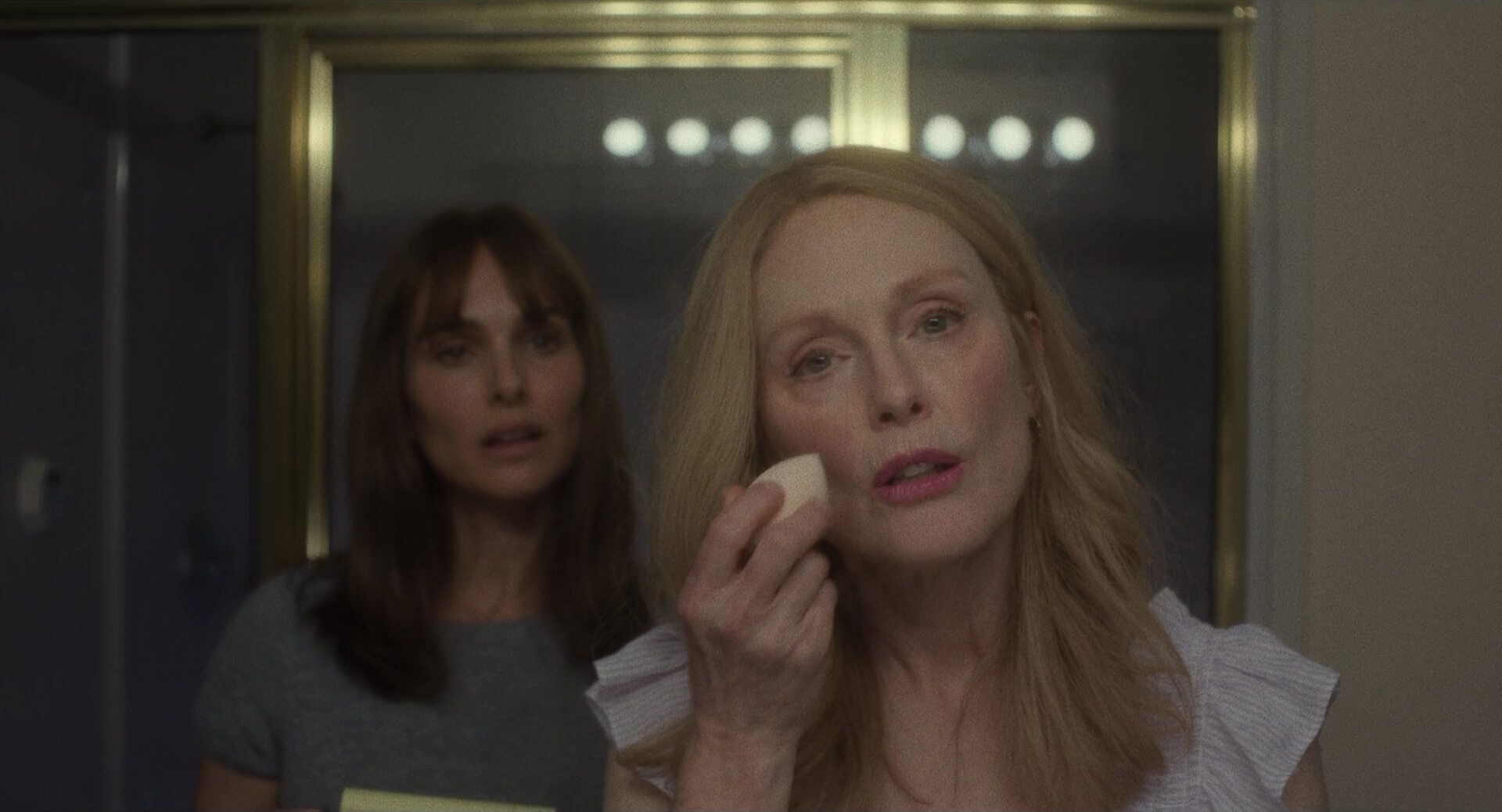 Medium Close Up Shot Example MCU of Julianne Moore and Natalie Portman from May December