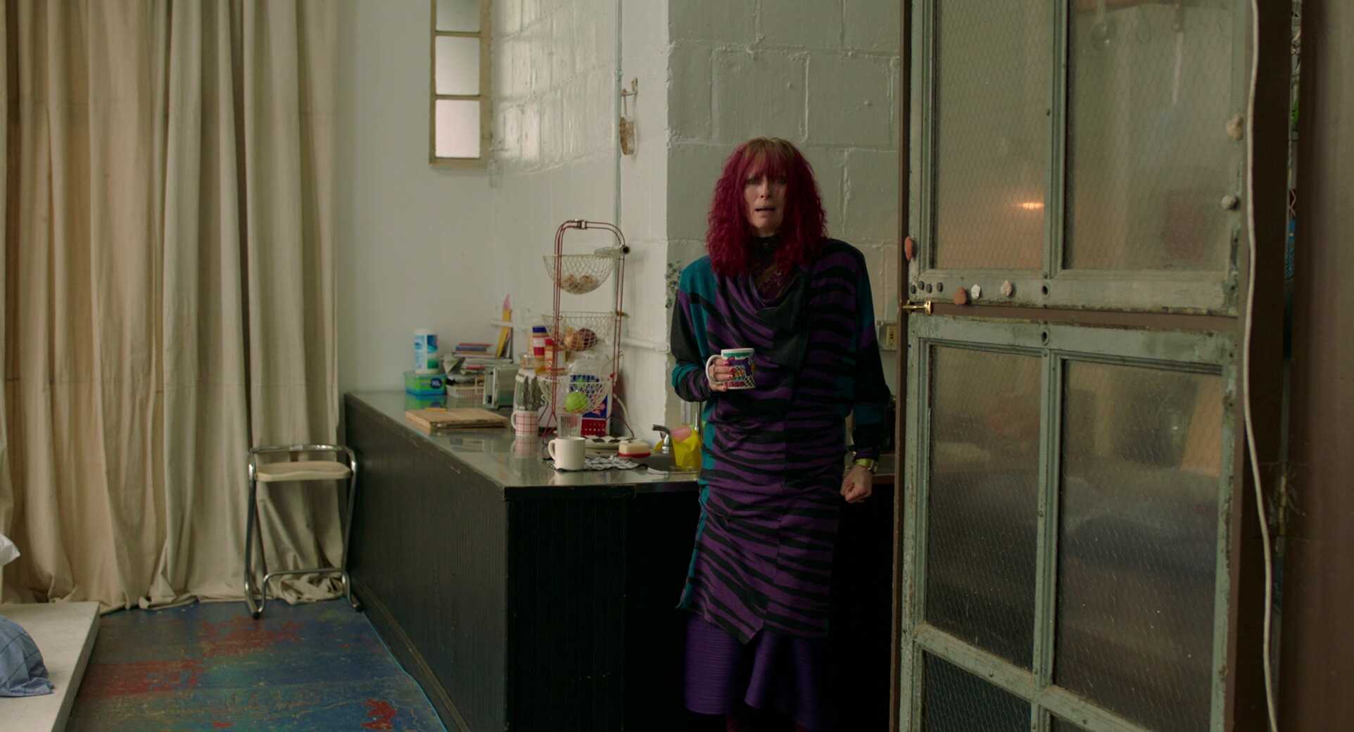 Medium Full Shot Example MFS of Tilda Swinton from Problemista