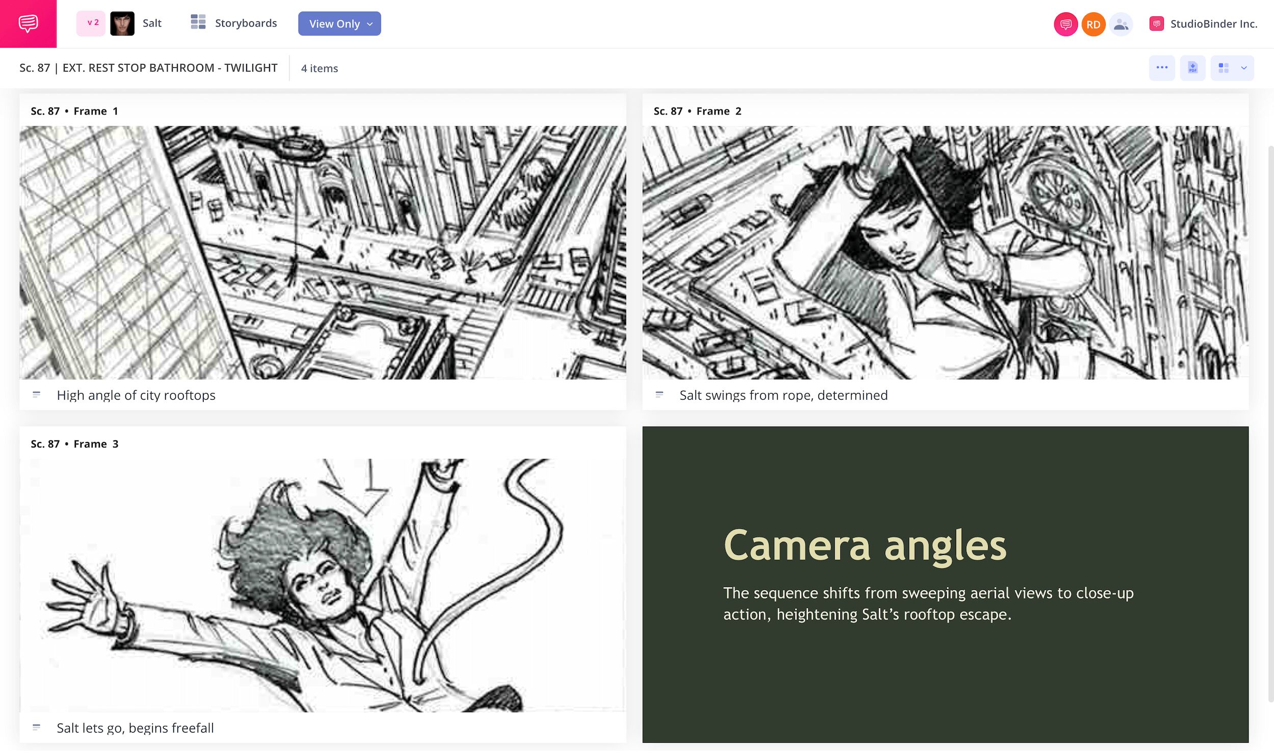 Movie Storyboard Examples Salt Film with Angelina Jolie Action Movie StudioBinder