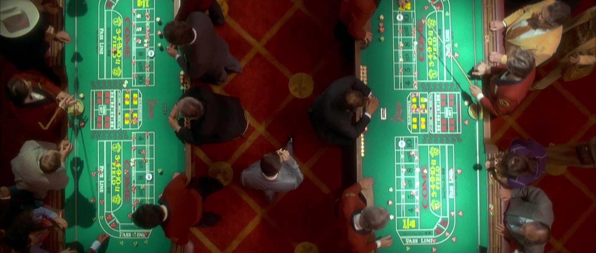 Overhead Angle Shot Example Overhead camera angle group of casino players from Casino