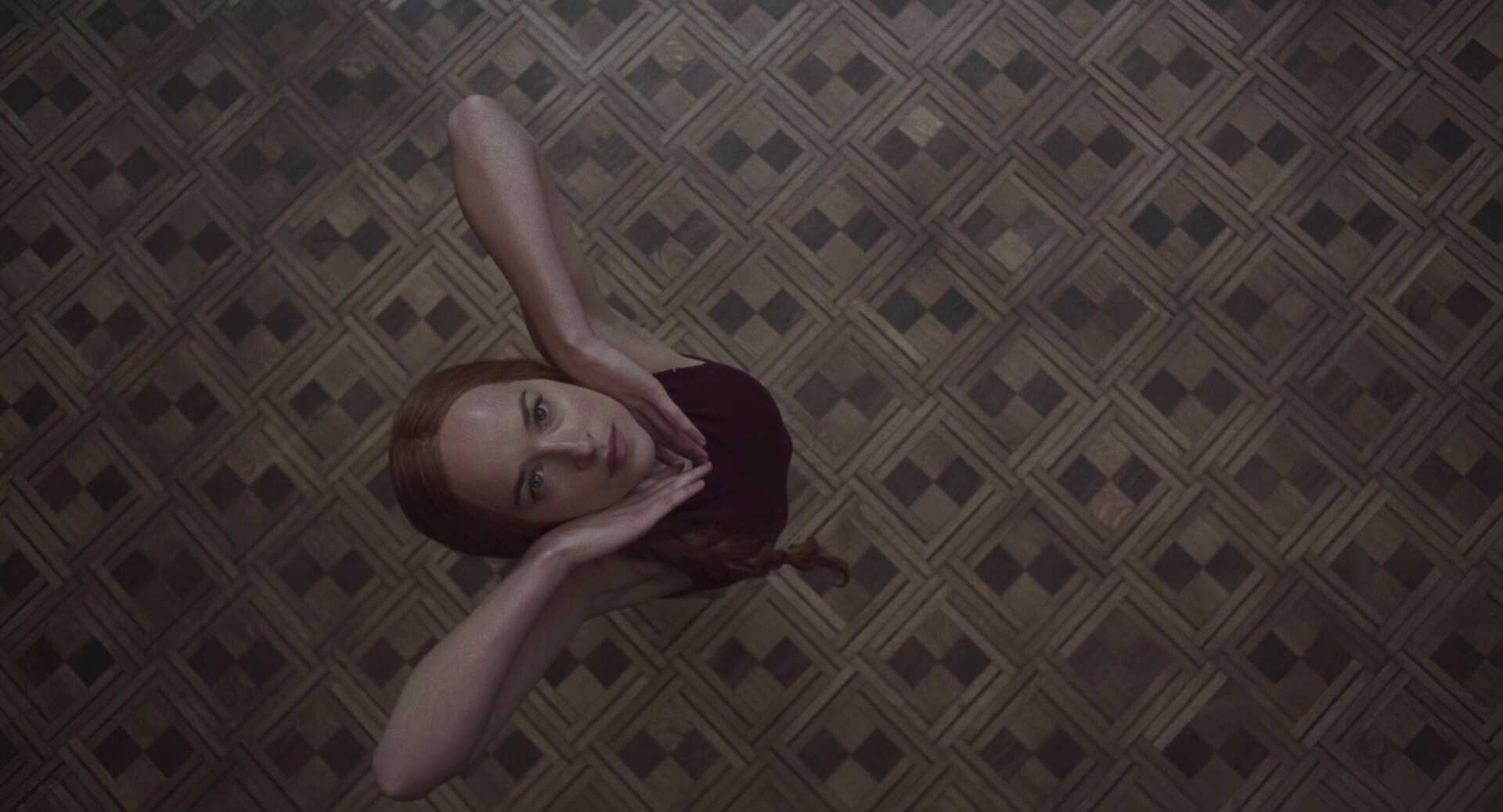 Overhead Angle Shot Example Overhead camera angle on Dakota Johnson from Suspiria