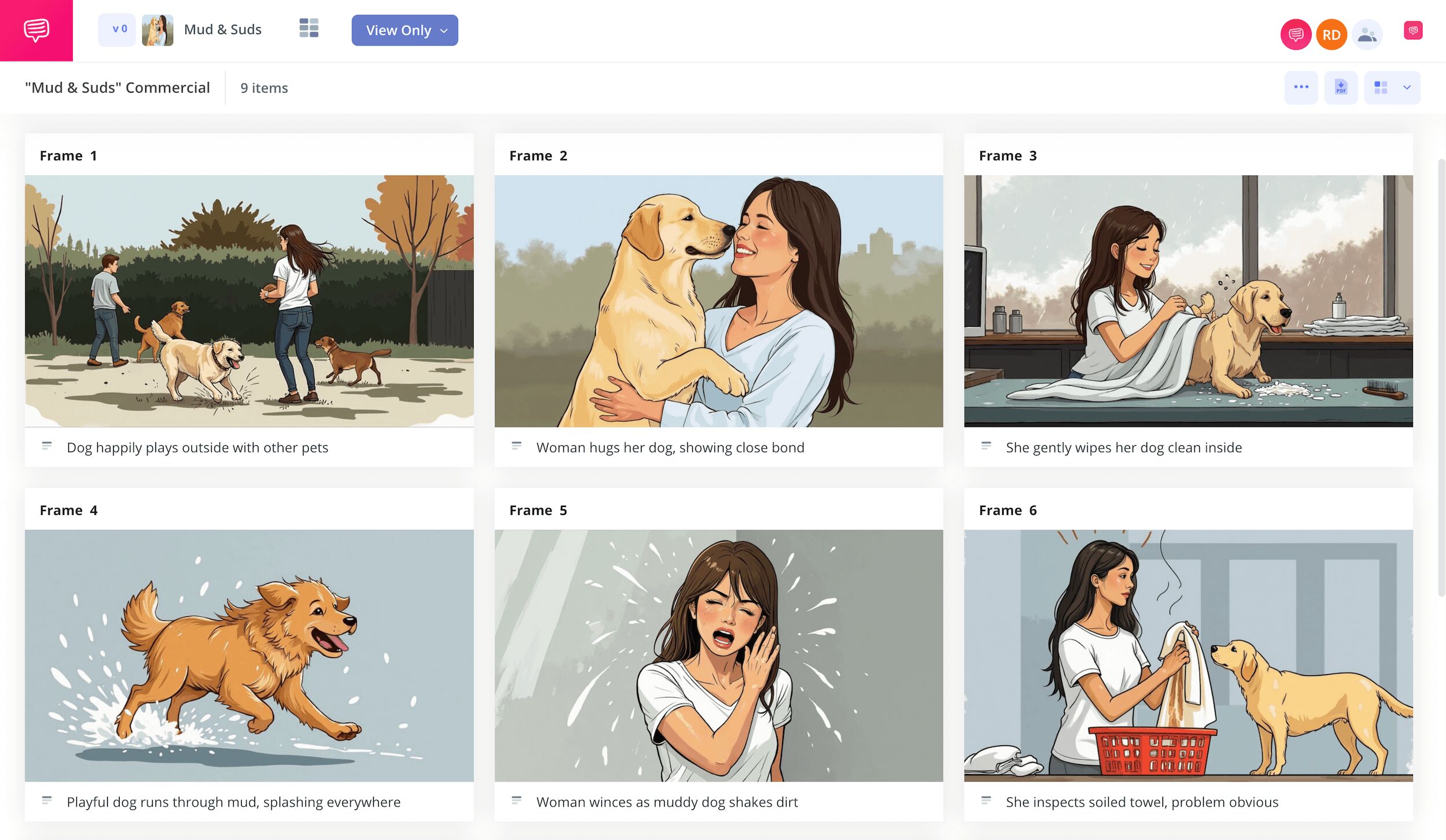 TV Commercial Storyboard Example Advert Storyboard Examples Mud & Suds StudioBinder