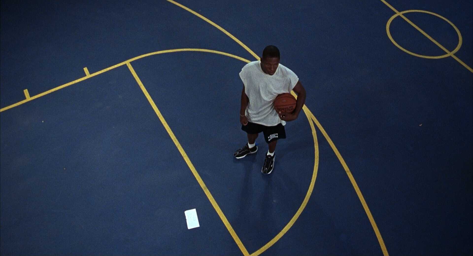 Wide Shot Example WS of lonely person on basketball from He Got Game