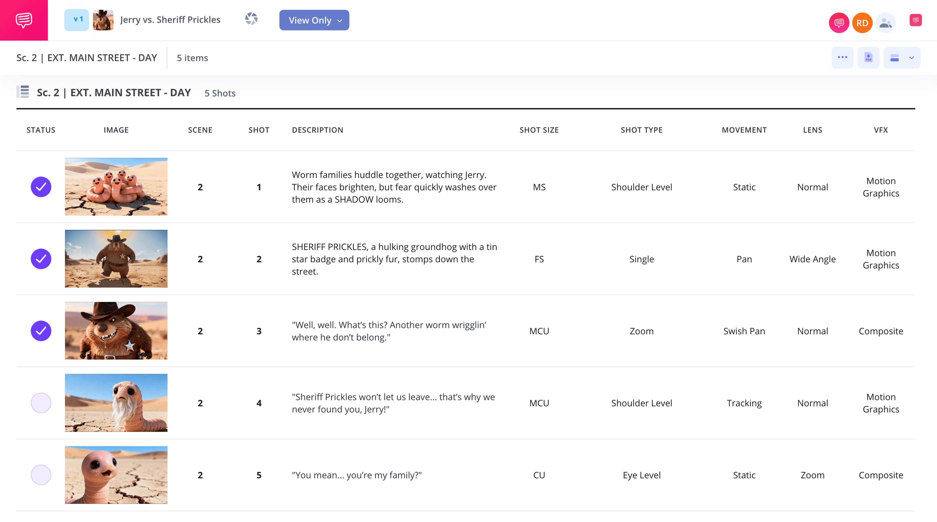 Animation Shot List Template Google Docs Sheets Cover StudioBinder