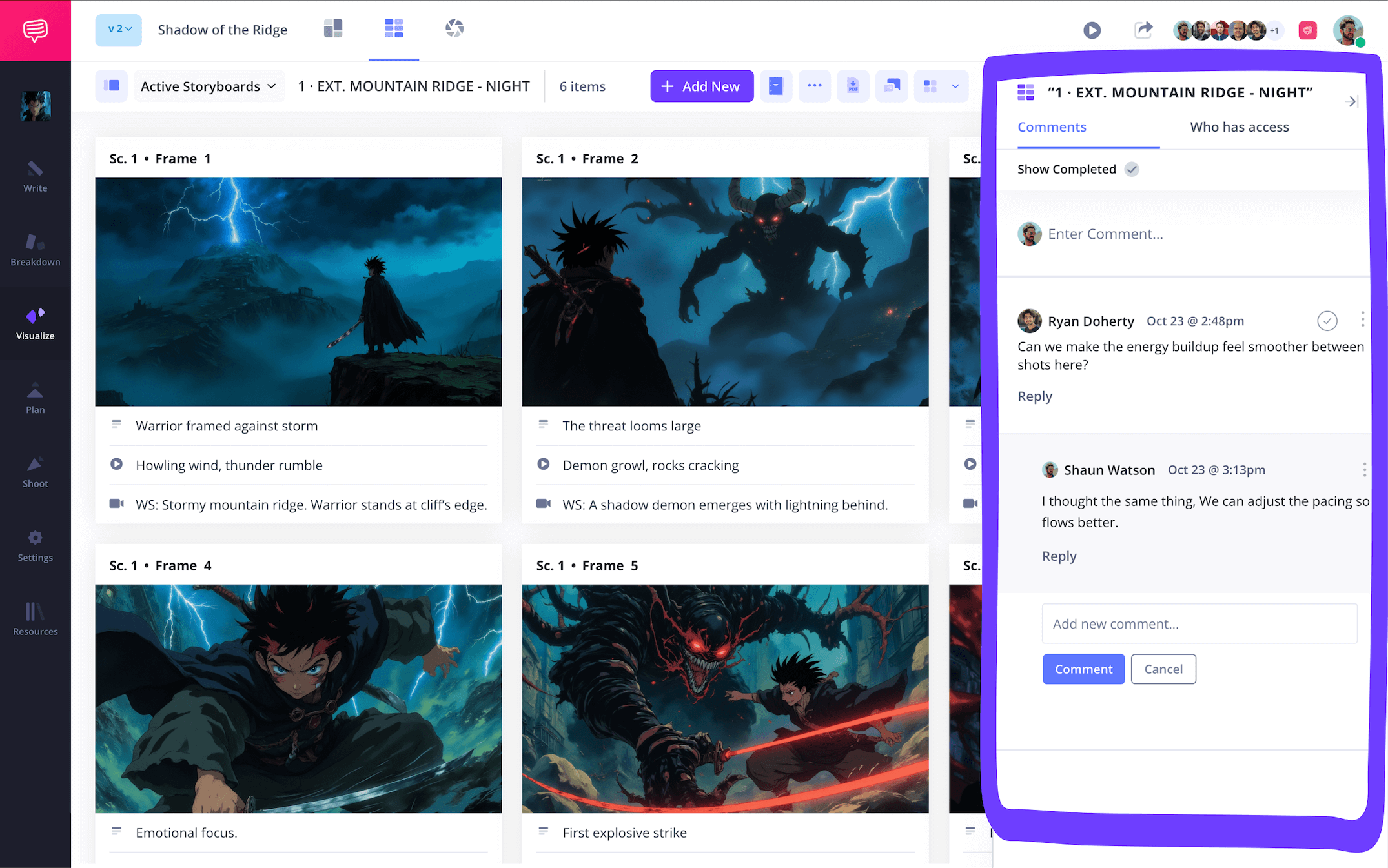 Anime Storyboard Template – Collaboration with Storyboard Artist in StudioBinder Anime Storyboard Template – Collaboration with Storyboard Artist in StudioBinder
