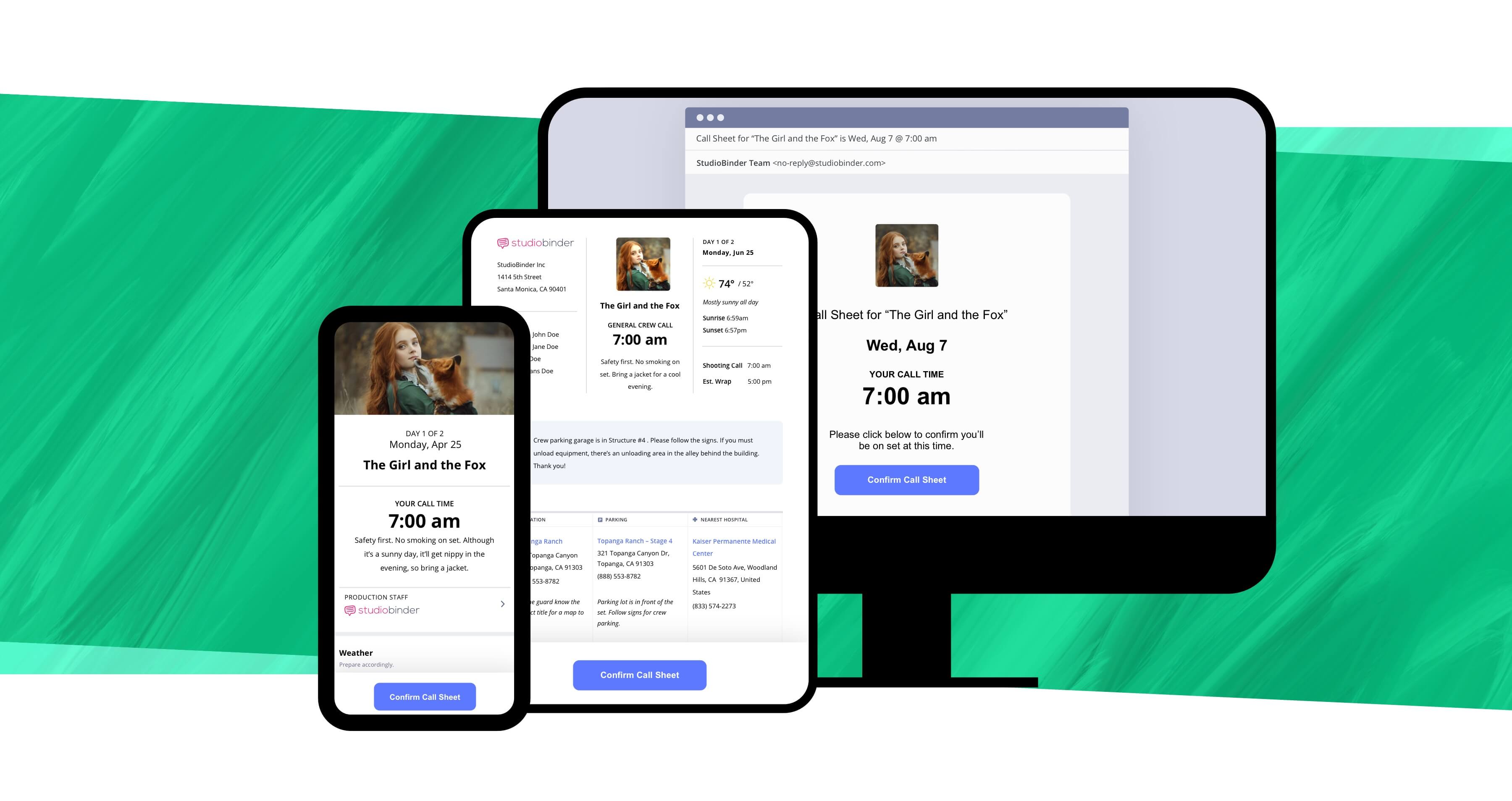 Call Sheet Creator Call sheet formatting for PDF mobile or desktop Call Sheet Creator Call sheet formatting for PDF mobile or desktop