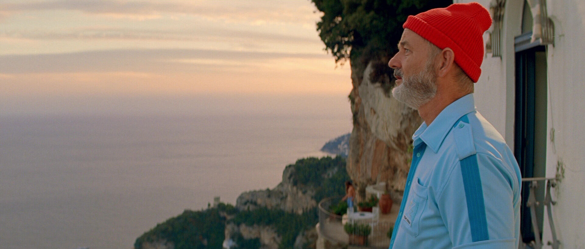 Negative Space in Film Example Negative Space Shot of Bill Murray from The Life Aquatic with Steve Zissou