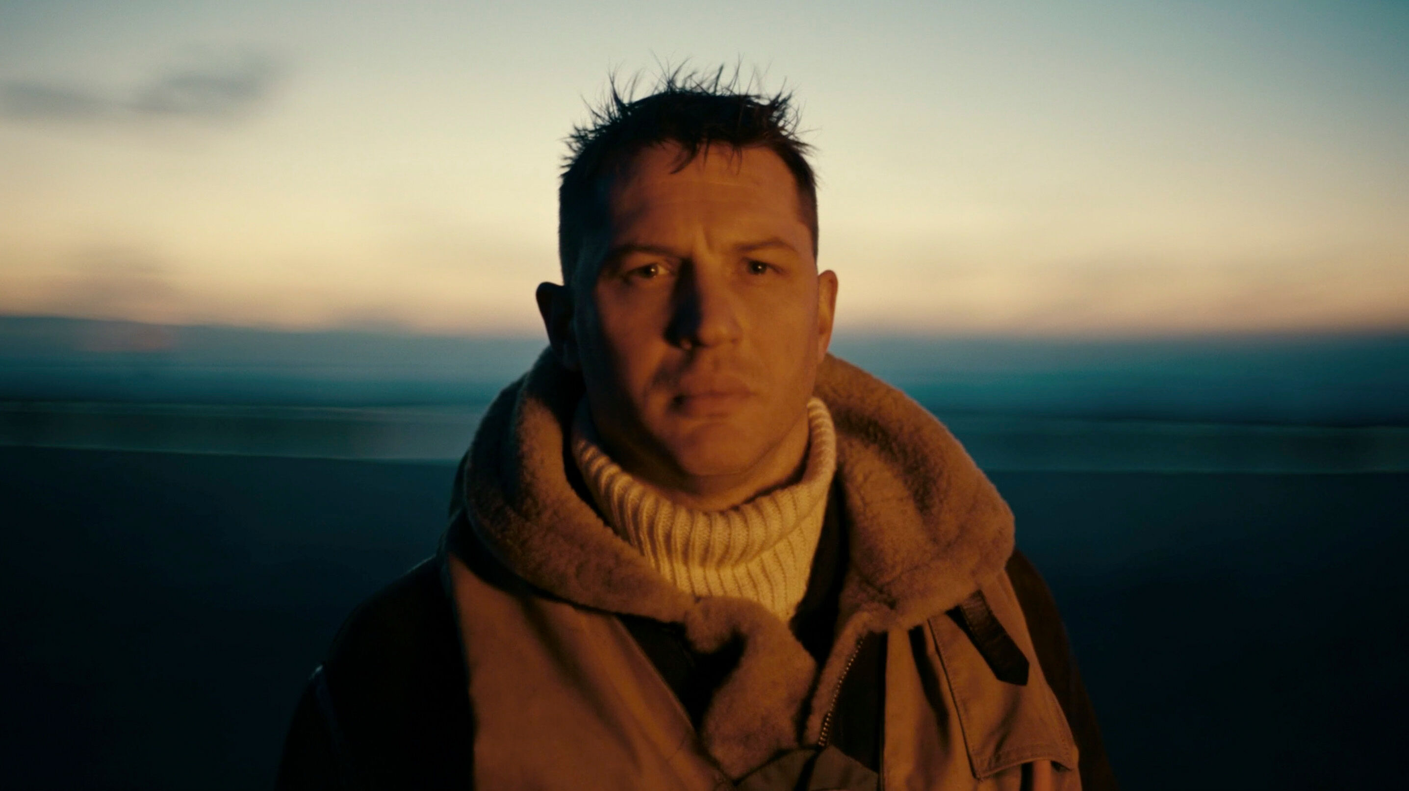 Positive Space in Film Example Positive Space Shot of Tom Hardy from Dunkirk