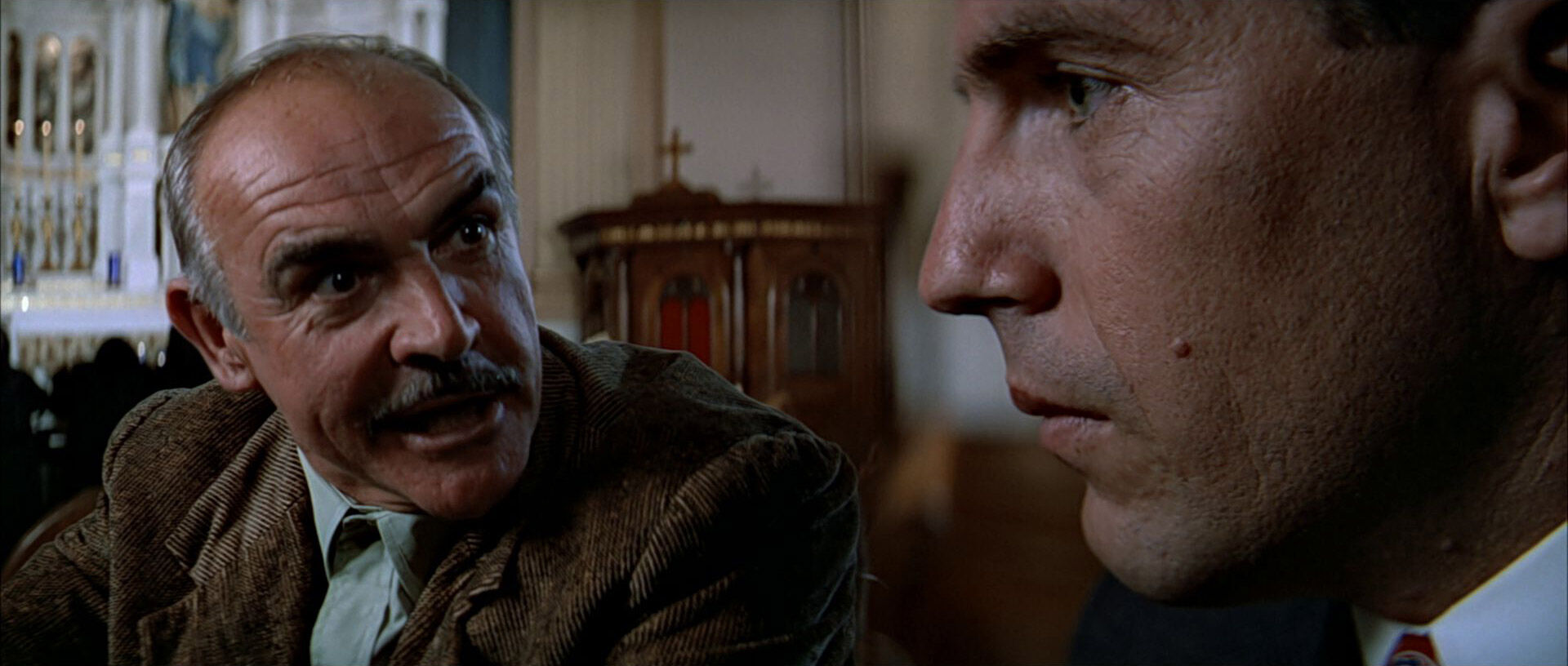 Split Diopter Shot Example Split Diopter Shot of Kevin Costner and Sean Connery from The Untouchables