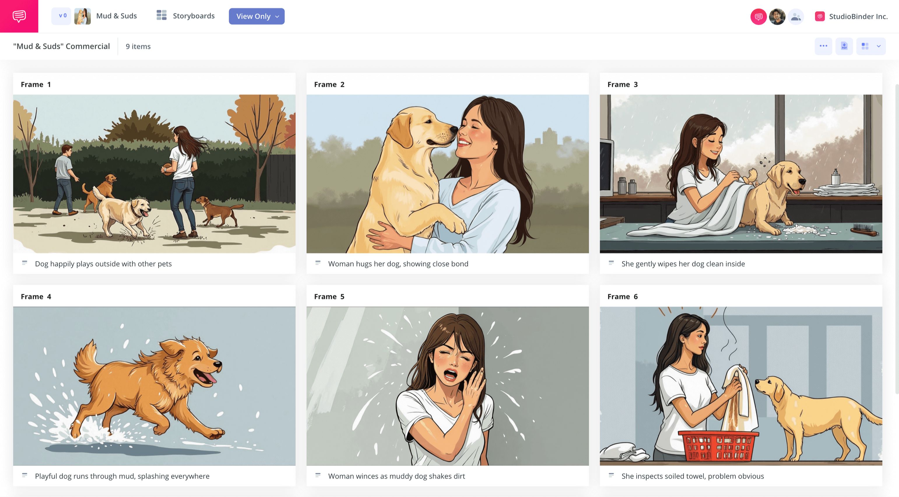 TV Commercial Storyboard Template – Panel Storyboard Example – StudioBinder Cover