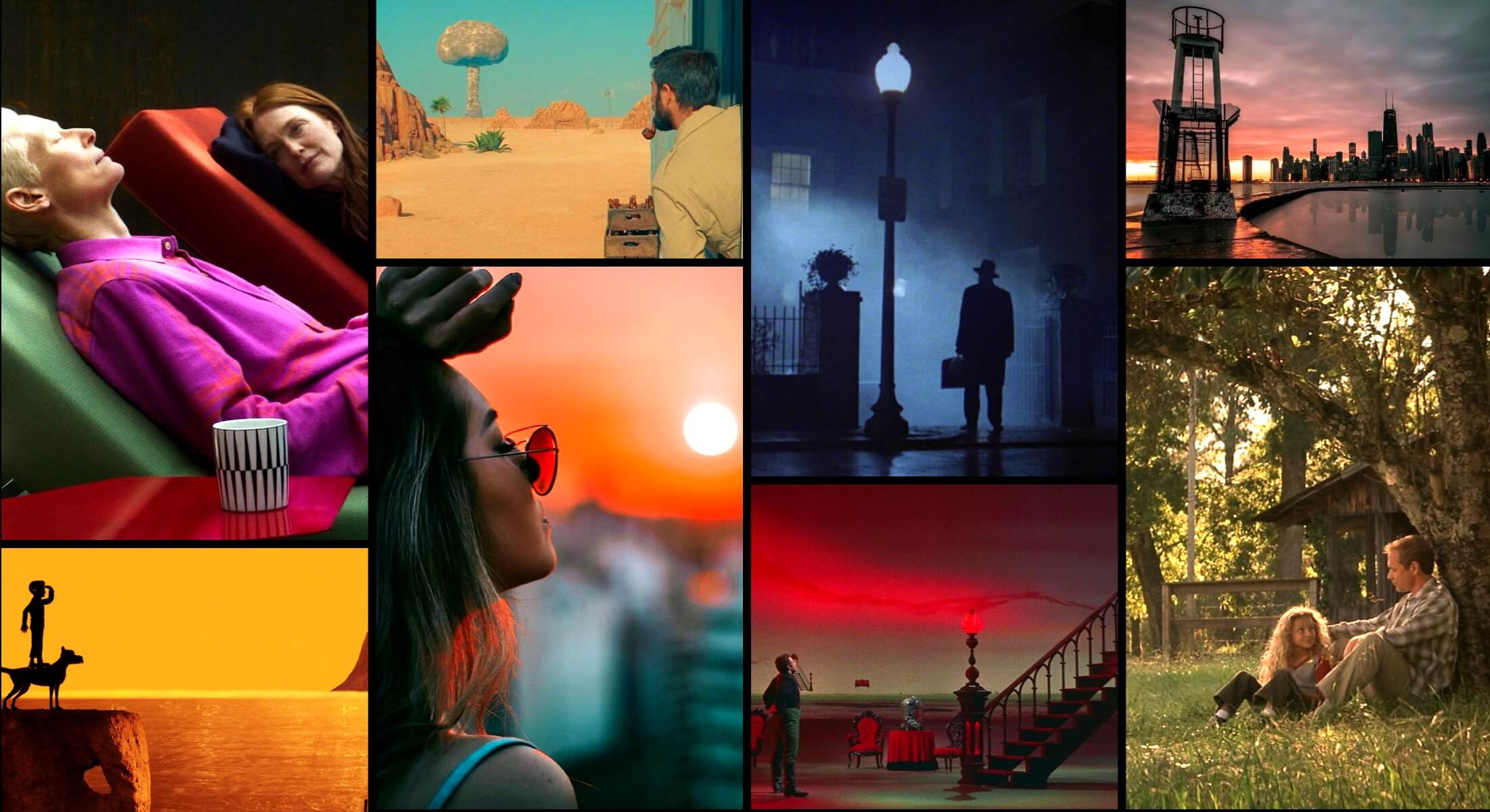 Asymmetrical Balance in Film Director Mood Board Collection of Various Asymmetrical Balance camera shots from film tv and video