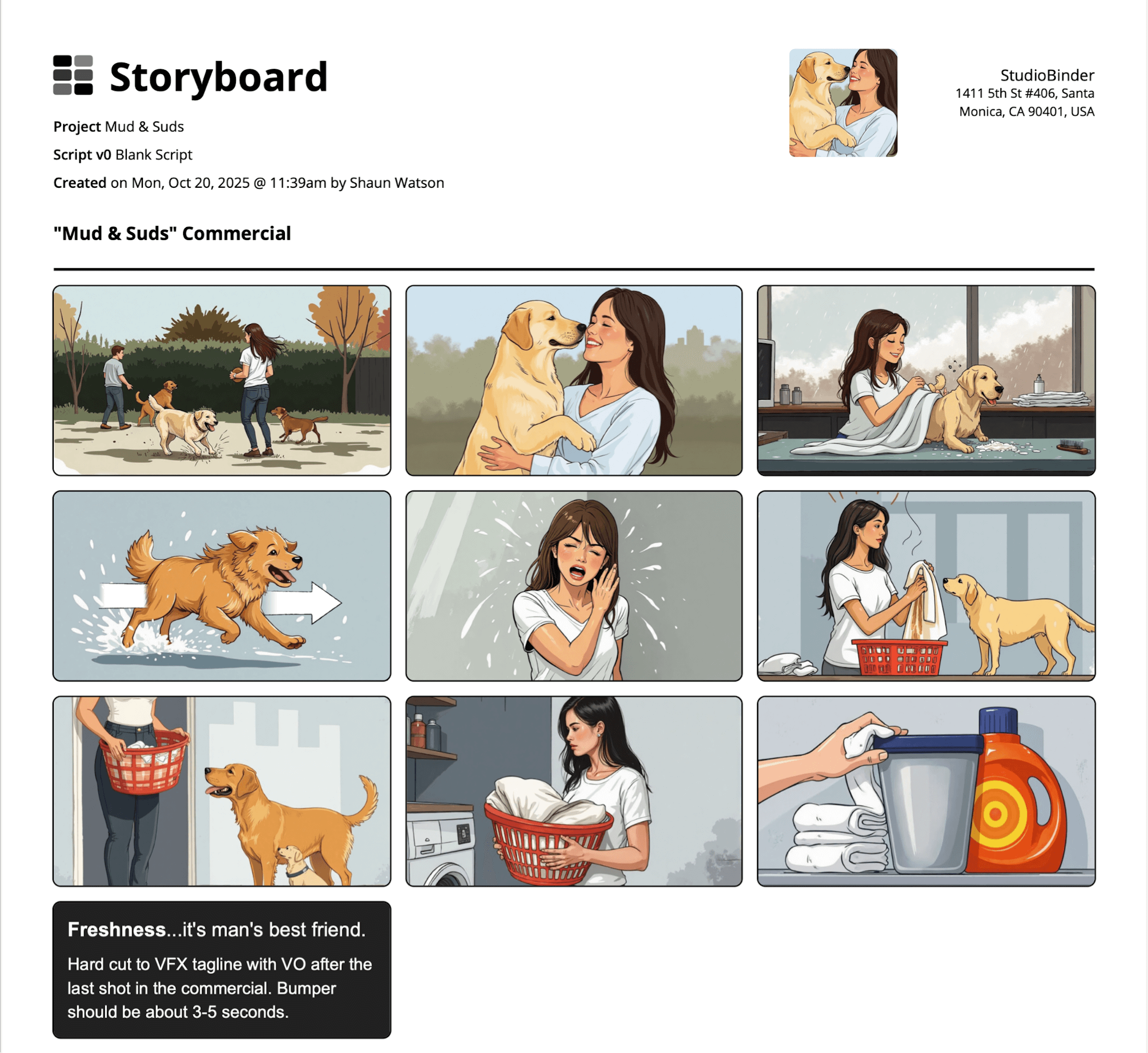 Download Free Sample Storyboard Template – Film and Video Production Resource – StudioBinder