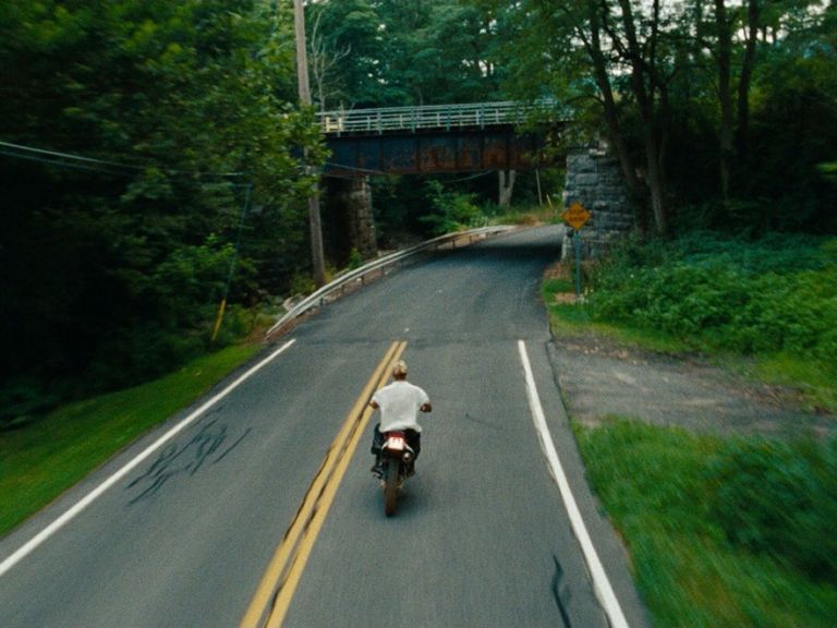 Drone Shot Camera Movement Example Featured Drone Shot of Ryan Gosling from The Place Beyond the Pines