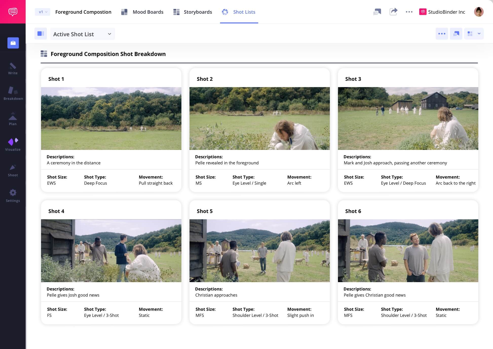 Example of Foreground Composition in Film Foreground Composition Meaning in a Camera Shot List Foreground Composition camera shot scene example from Midsommar