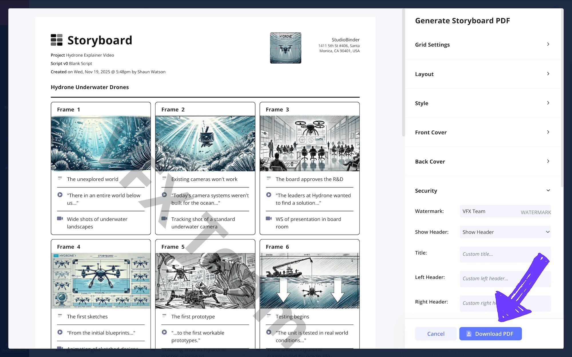 Explainer Video Storyboard Template PDF Download of Storyboard Example StudioBinder Explainer Video Storyboard Template PDF Download of Storyboard Example StudioBinder