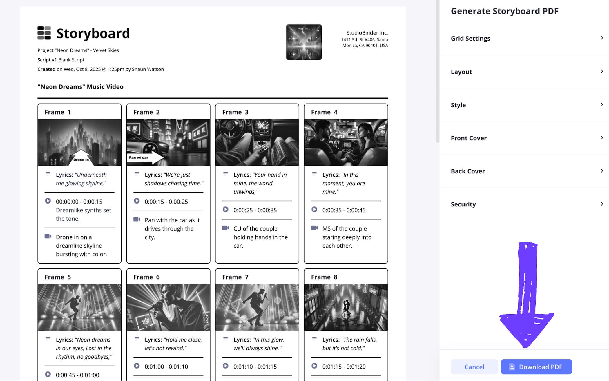How to Make a Music Video Storyboard [FREE Template]