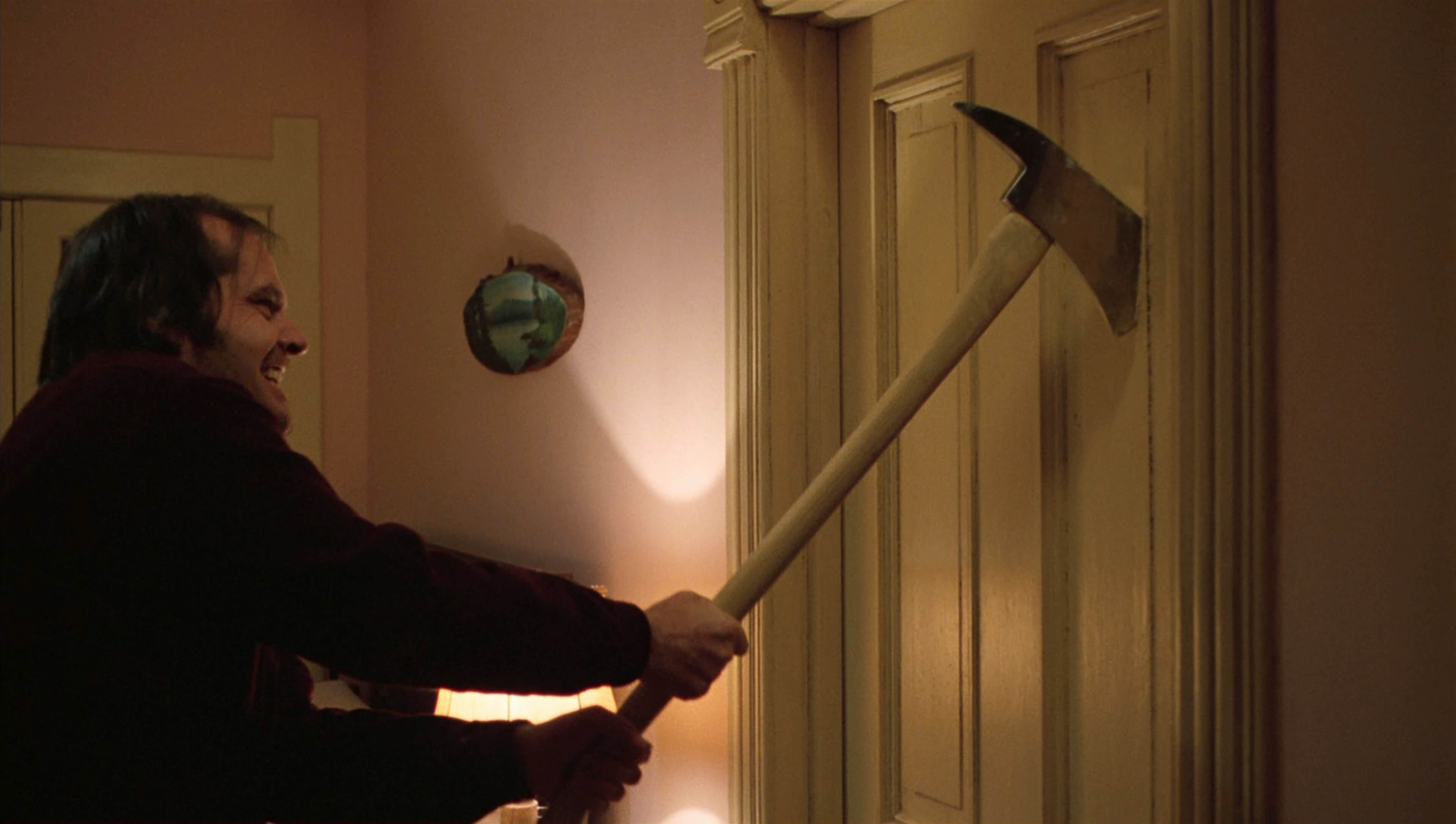 Pan Movement Shot Example Pan Shot of Jack Nicholson from The Shining