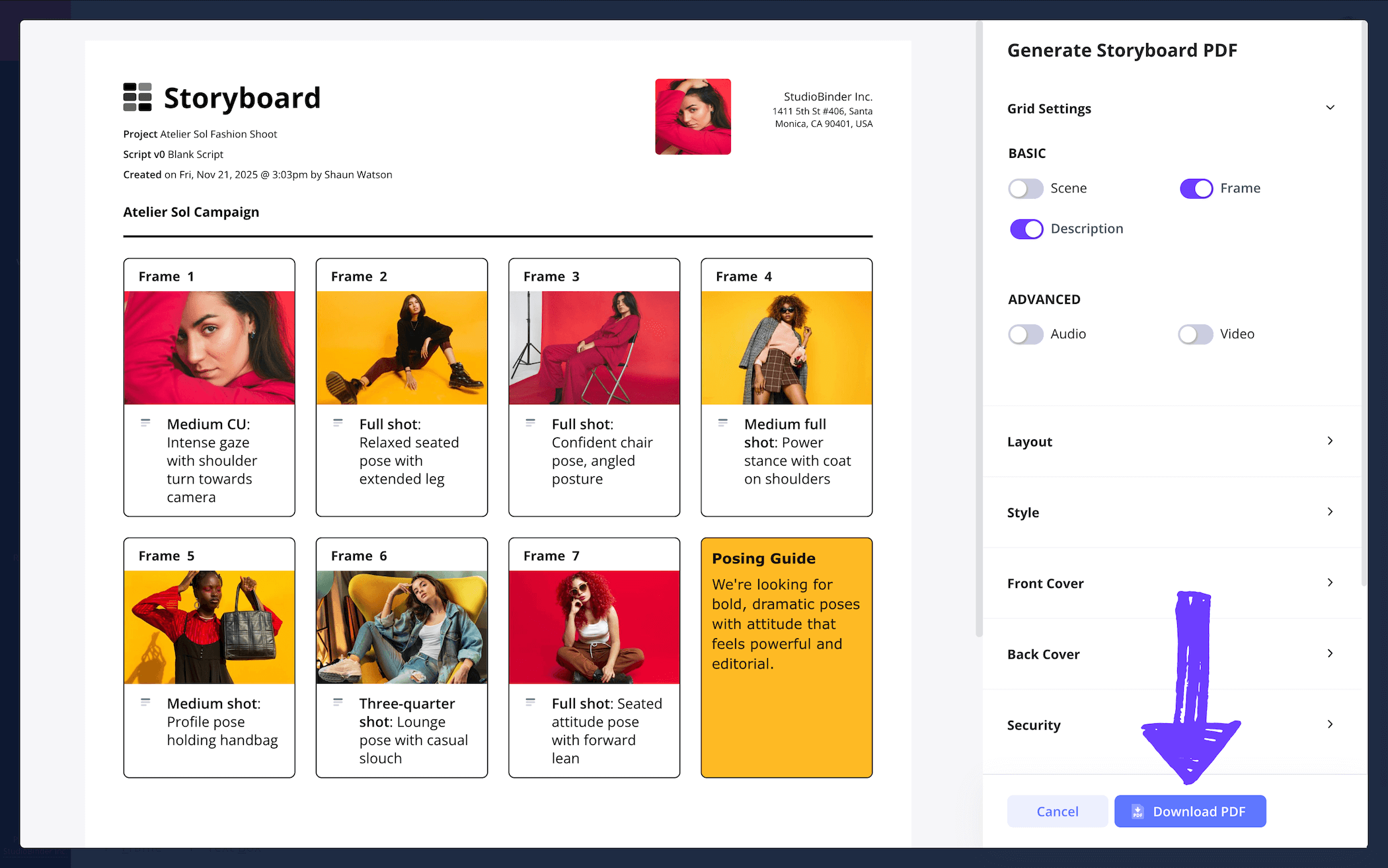 Photography Storyboard Ideas and Examples with StudioBinder Software Photography Storyboard Ideas and Examples with StudioBinder Software