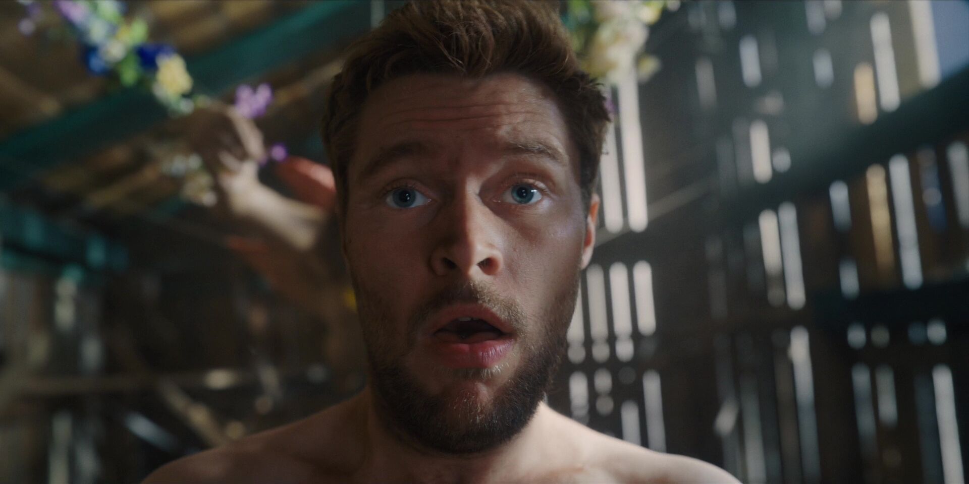 Snorricam Shot Example Snorricam Shot of Jack Reynor from Midsommar
