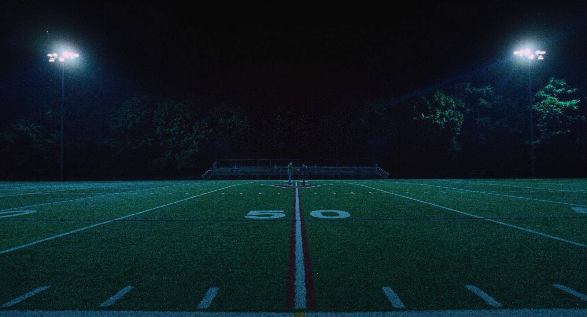 Symmetrical Balance in Film Example Symmetrical Balance Shot Example from I Saw The TV Glow