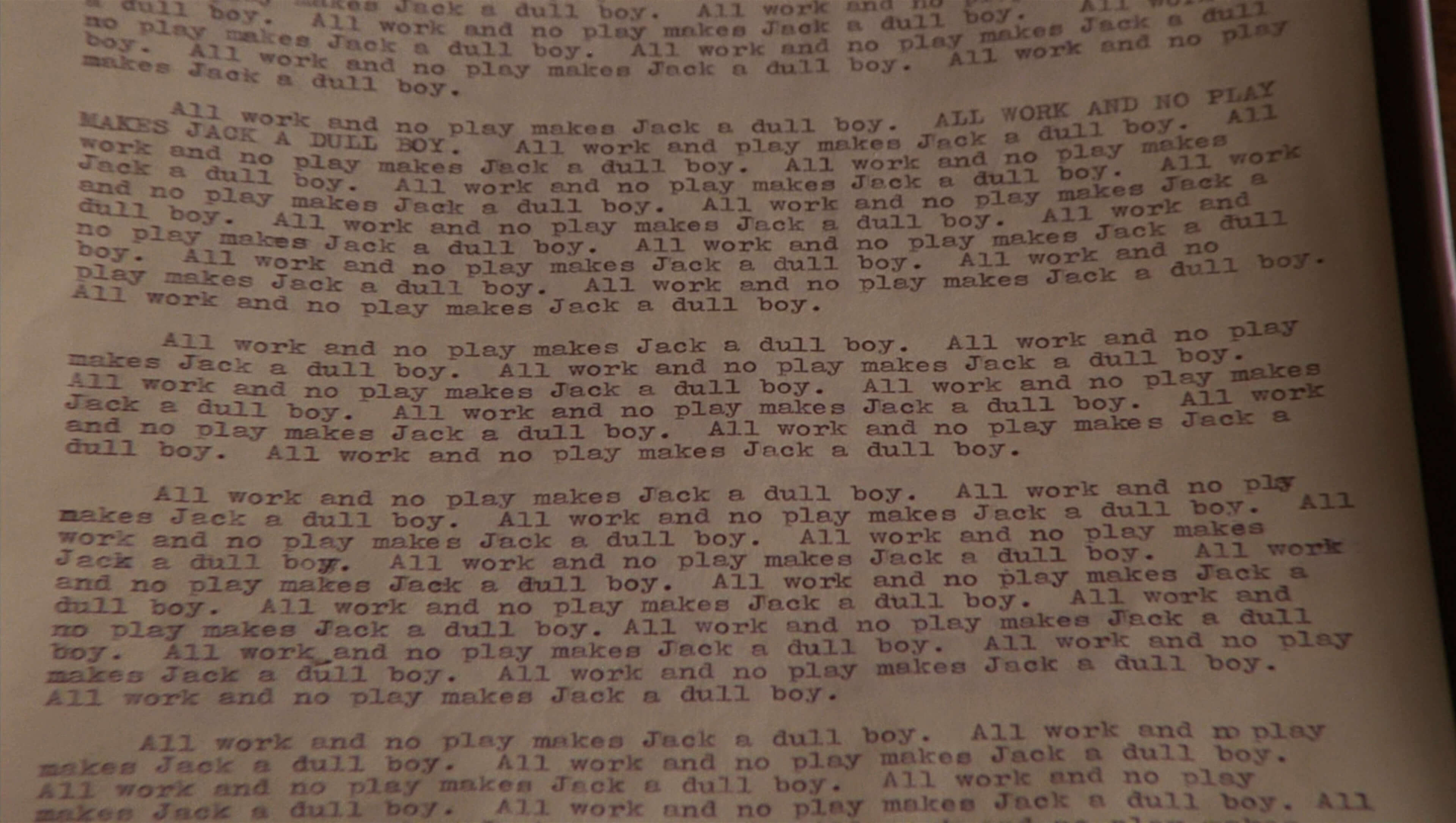 Zoom Movement Shot Example Zoom Shot from The Shining