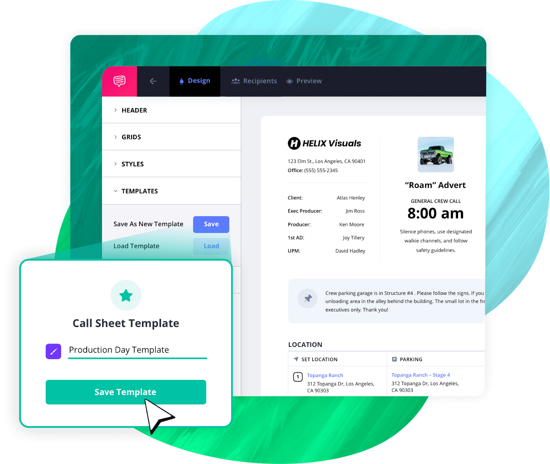Call Sheet App Save and reuse call sheet templates for upcoming video productions Call Sheet App Save and reuse call sheet templates for upcoming video productions