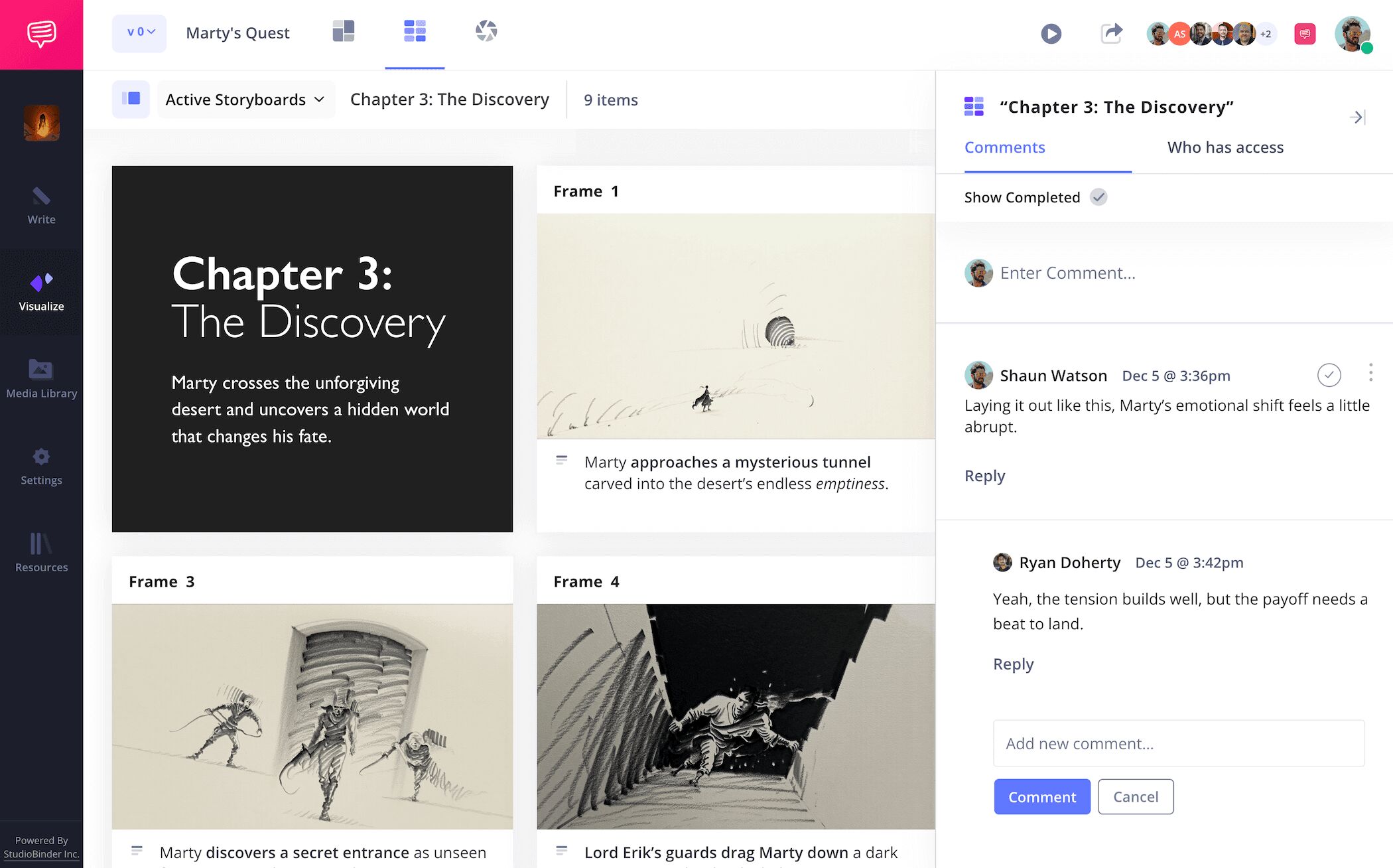Creative Writing Storyboard with Collaborators – Character Arc Mapping Panels – StudioBinder Creative Writing Storyboard with Collaborators – Character Arc Mapping Panels – StudioBinder
