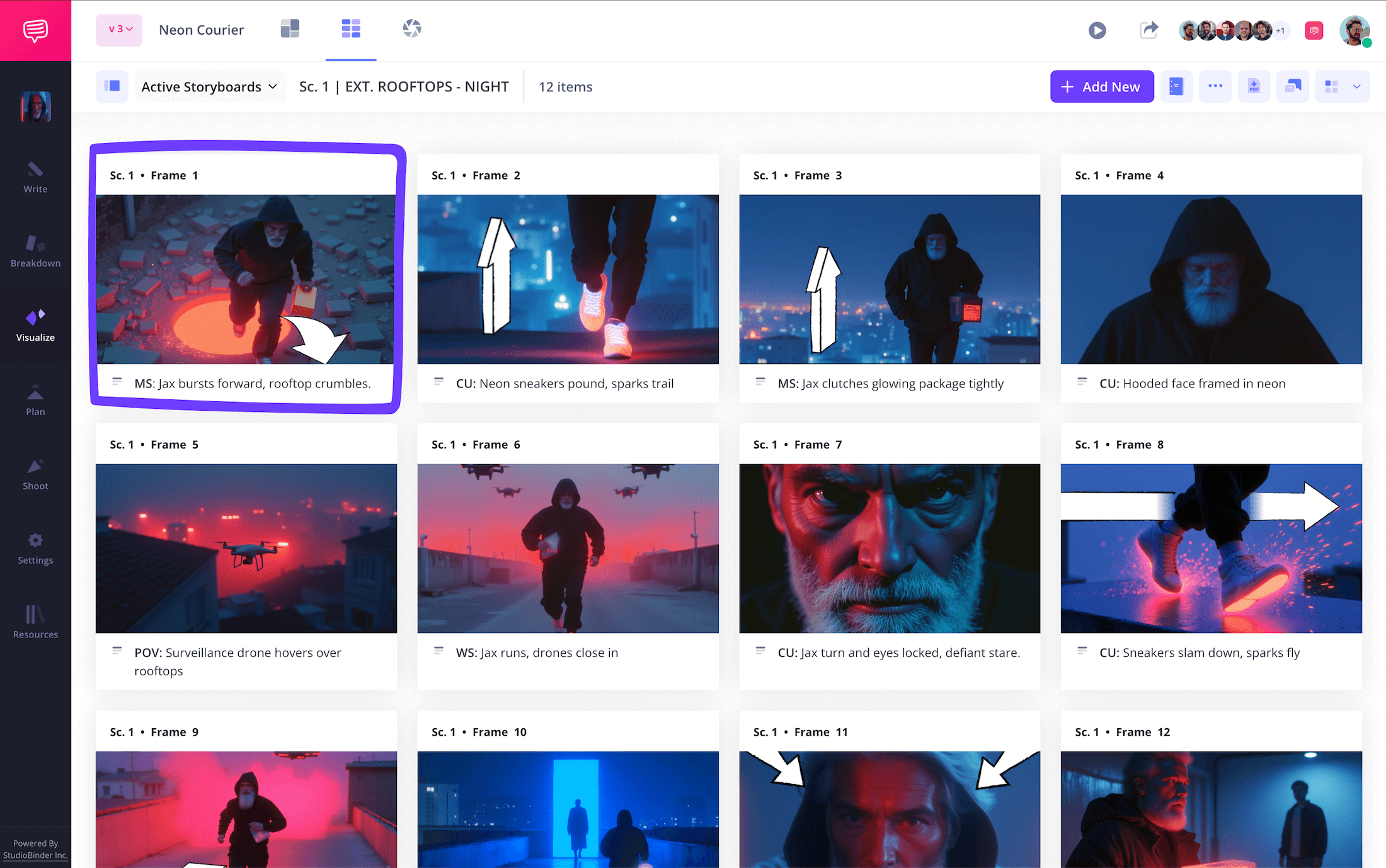 How to Storyboard Action Scenes Add Storyboard Arrows to Action Scene Panel Composition StudioBinder How to Storyboard Action Scenes Add Storyboard Arrows to Action Scene Panel Composition StudioBinder