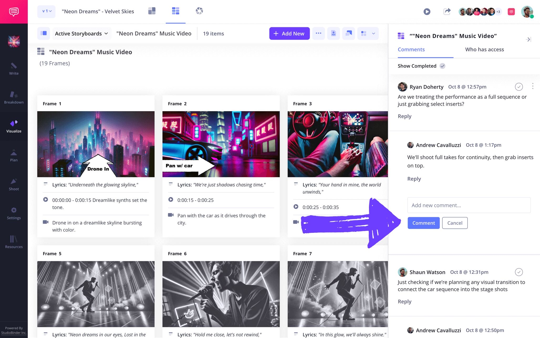 Music Video Storyboard Discuss pacing for a storyboard with collaborators and storyboard artist Music Video Storyboard Discuss pacing for a storyboard with collaborators and storyboard artist