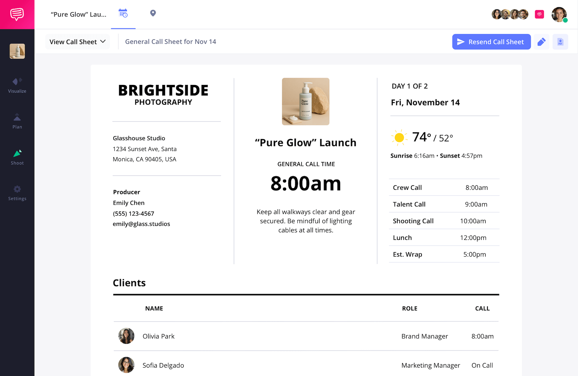 Photo Call Sheet Template Making a Call Sheet with Photos for Product Photography StudioBinder Photo Call Sheet Template Making a Call Sheet with Photos for Product Photography StudioBinder