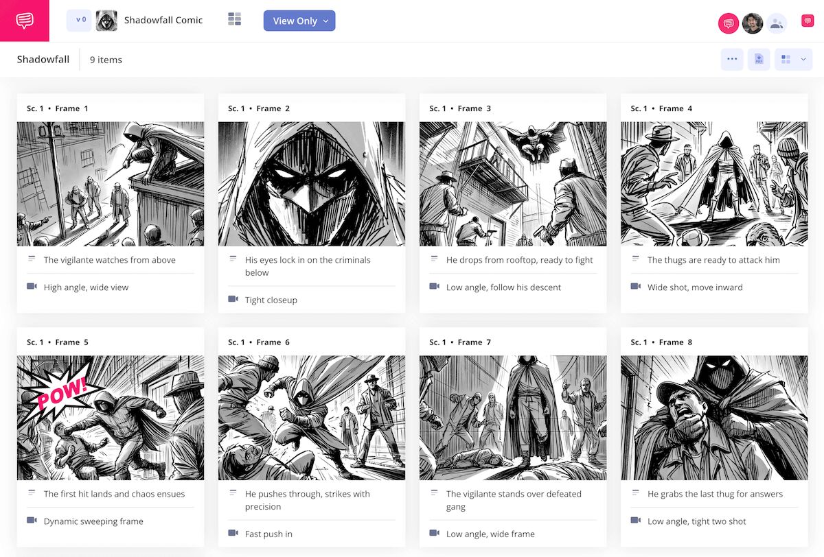 Sample Comic Storyboard Template Download PDF Sample in StudioBinder