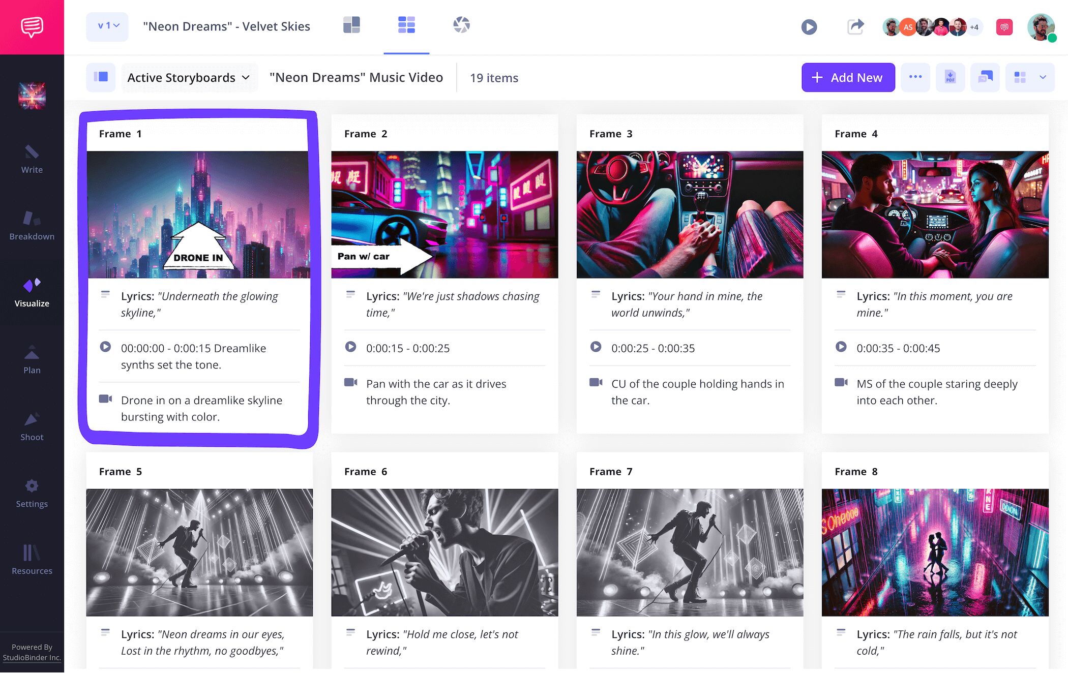 Storyboard Arrows on Free Storyboarding Video Template in StudioBinder