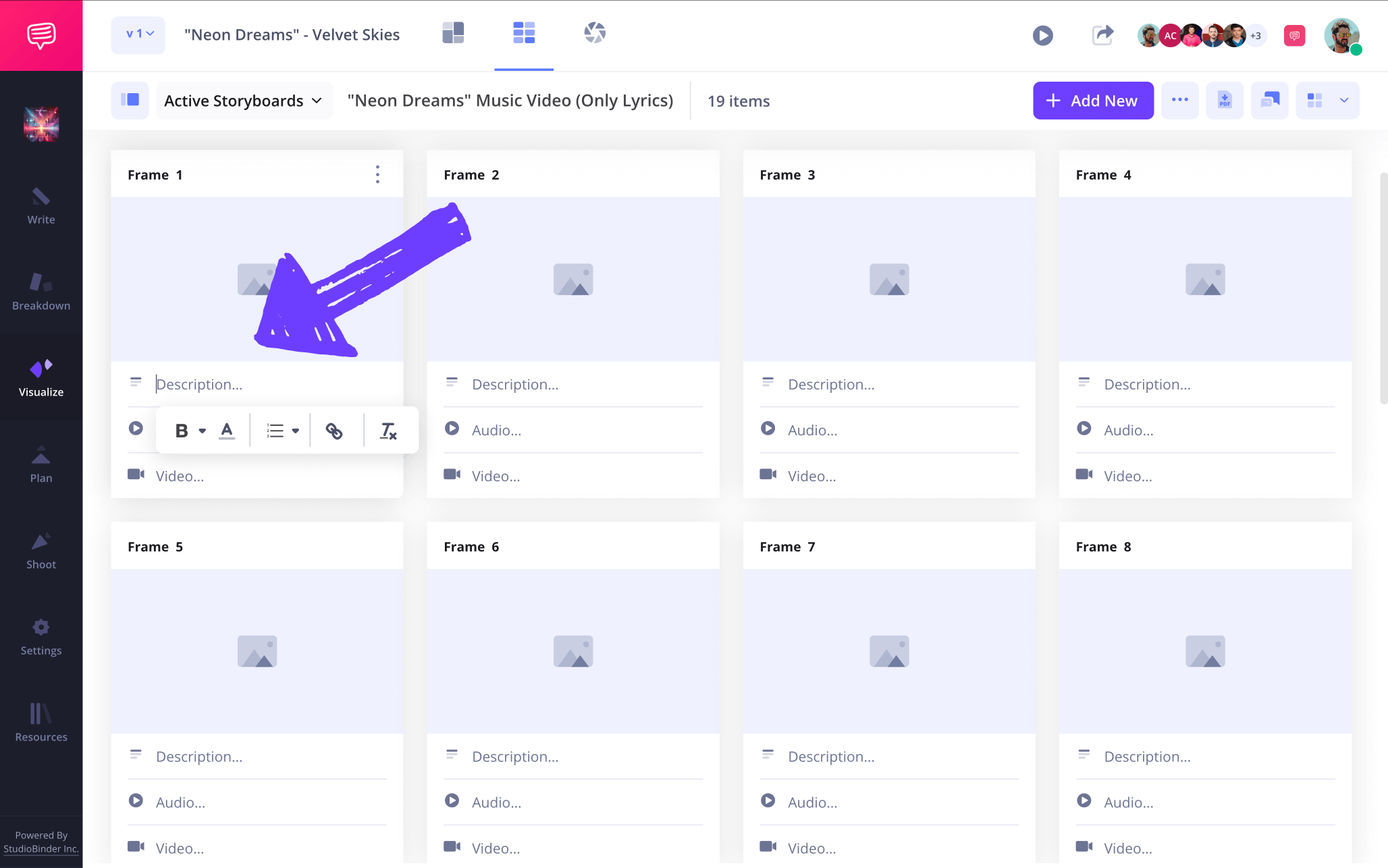 Storyboarding Video Template Enter Shot Description with Camera Angles Storyboard Video Planning Layout StudioBinder