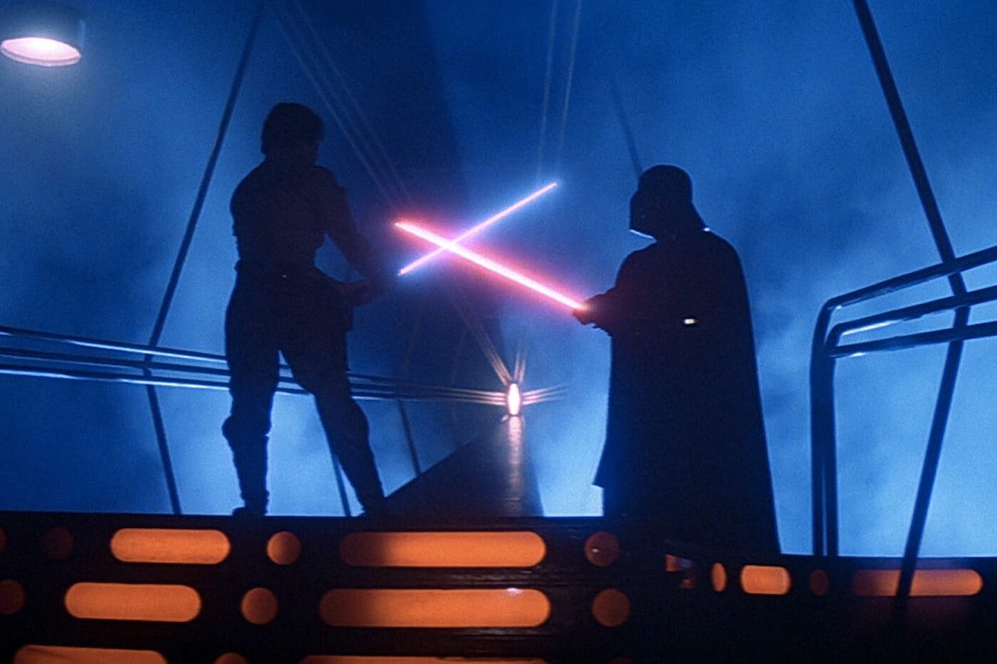 What is the Film Industry Wide Shot Of Vader And Luke Fighting in Star Wars Return of the Jedi What is the Film Industry Wide Shot Of Vader And Luke Fighting in Star Wars Return of the Jedi