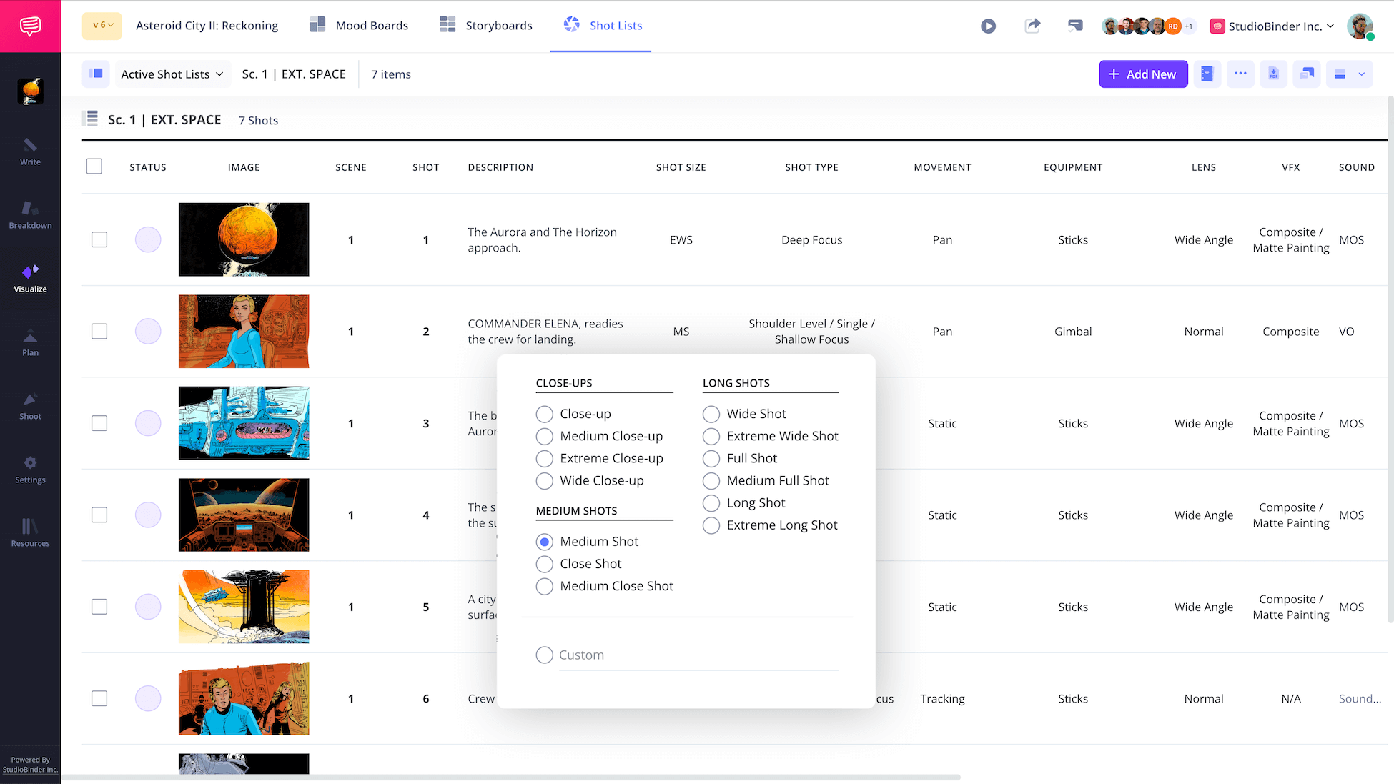 What is a Shot List Choosing a shot types What is a Shot List Choosing a shot types