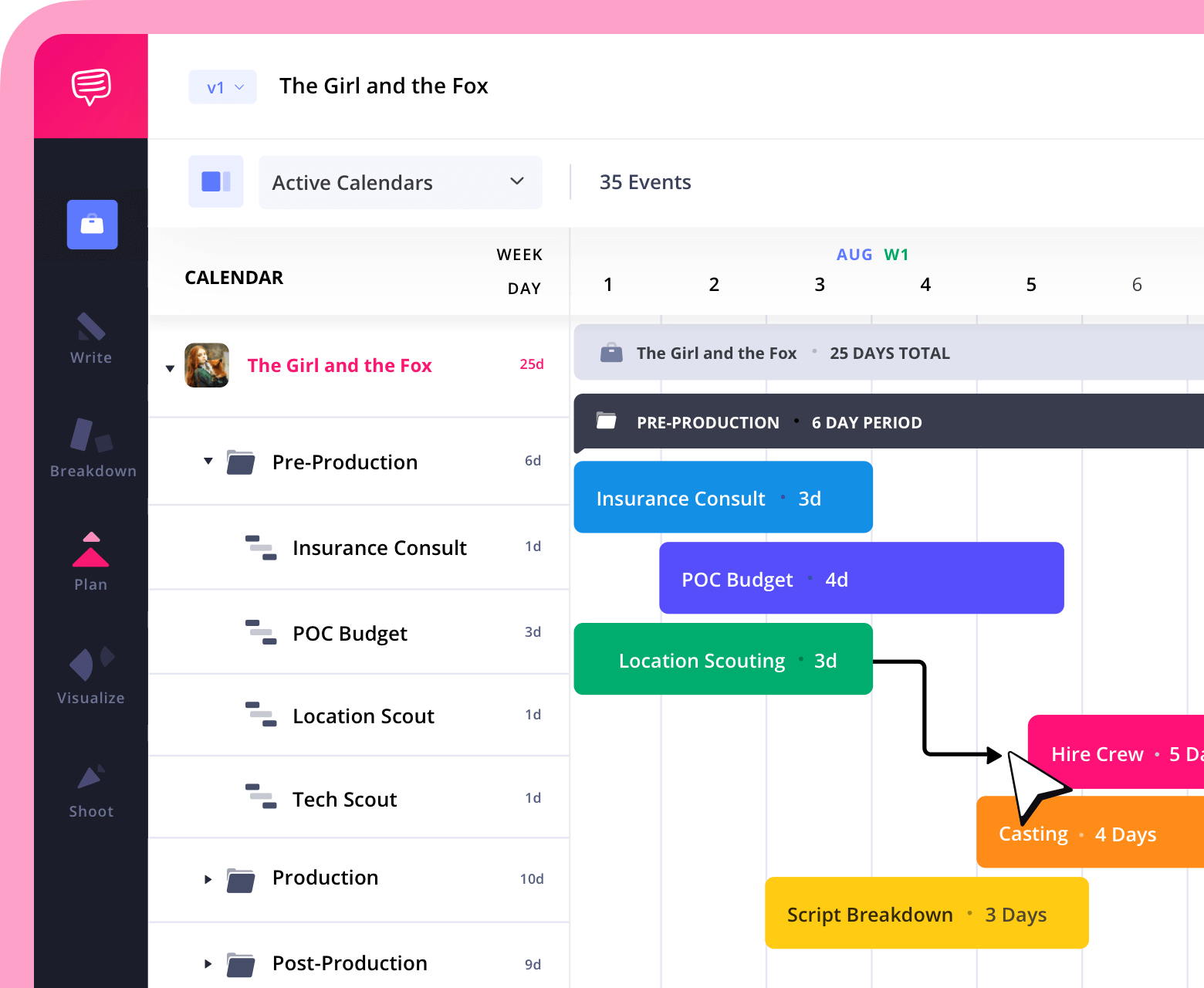 In Post CTA Video FIlm Production Calendar In Post CTA Video FIlm Production Calendar