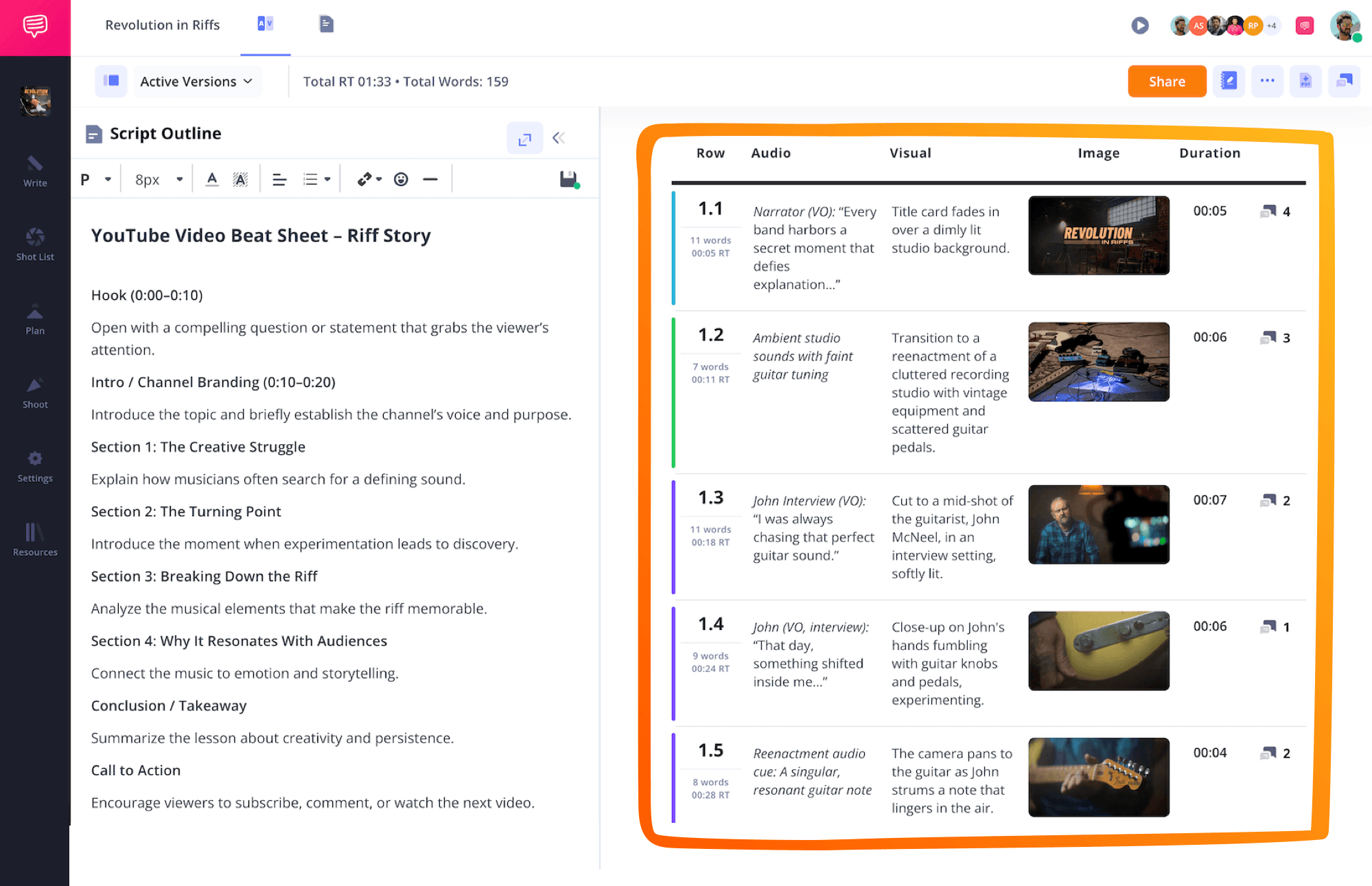 Script Writing on YouTube AV Scripting in StudioBinder Software Script Writing on YouTube AV Scripting in StudioBinder Software