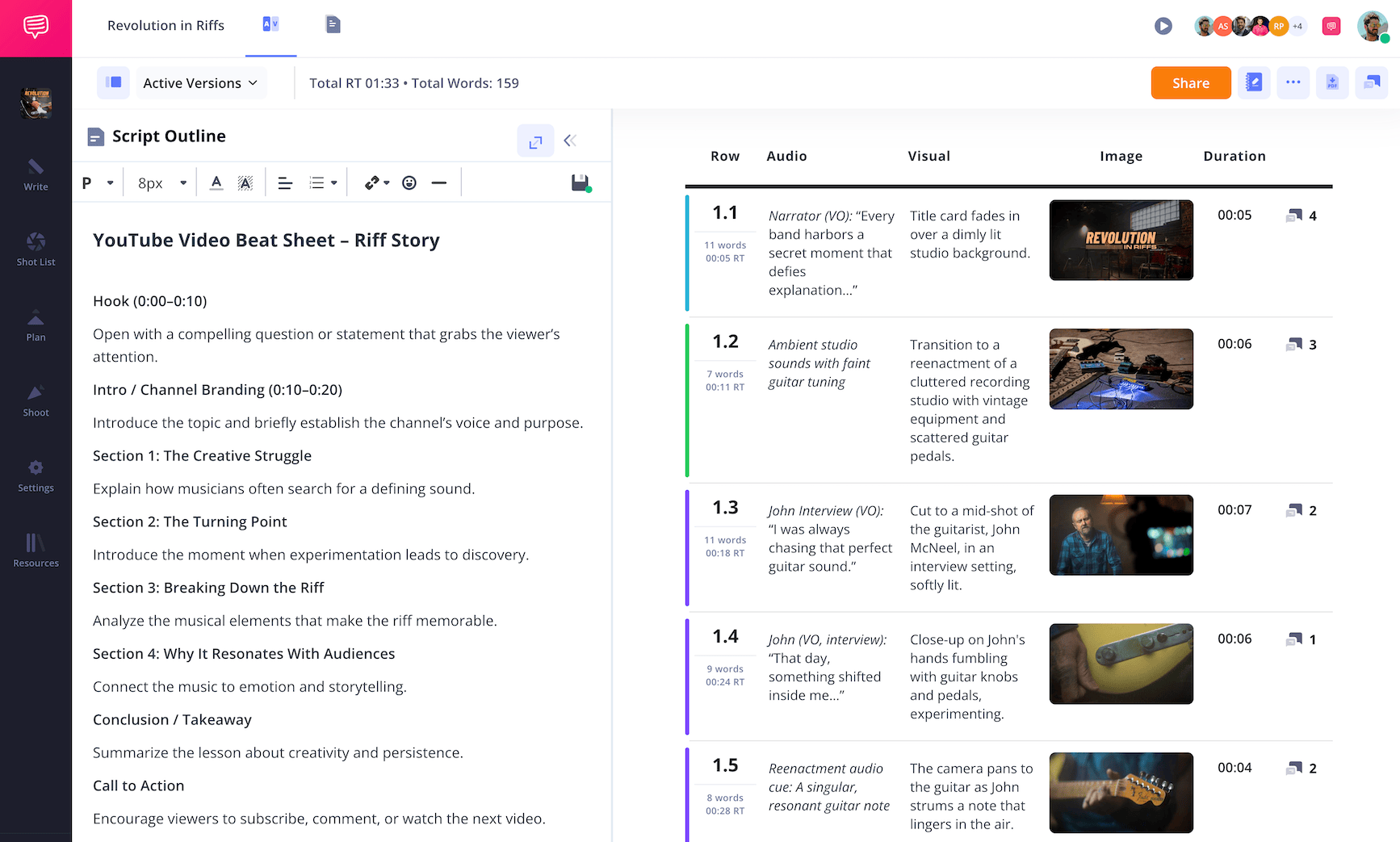 Script Writing on YouTube AV Scripting in StudioBinder Software Script Writing on YouTube AV Scripting in StudioBinder Software
