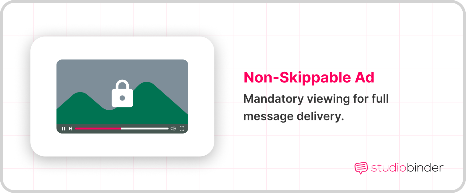 Non Skippable Ad Mandatory viewing for full message delivery Non Skippable Ad Mandatory viewing for full message delivery
