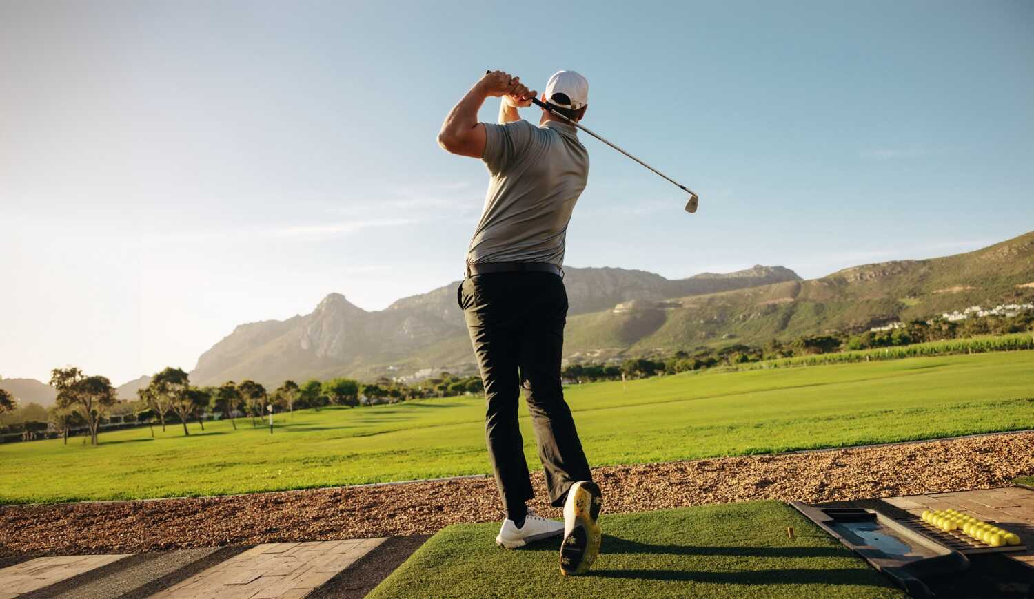Sports Pictures Golf Player Hits Golfball Sports Pictures Golf Player Hits Golfball