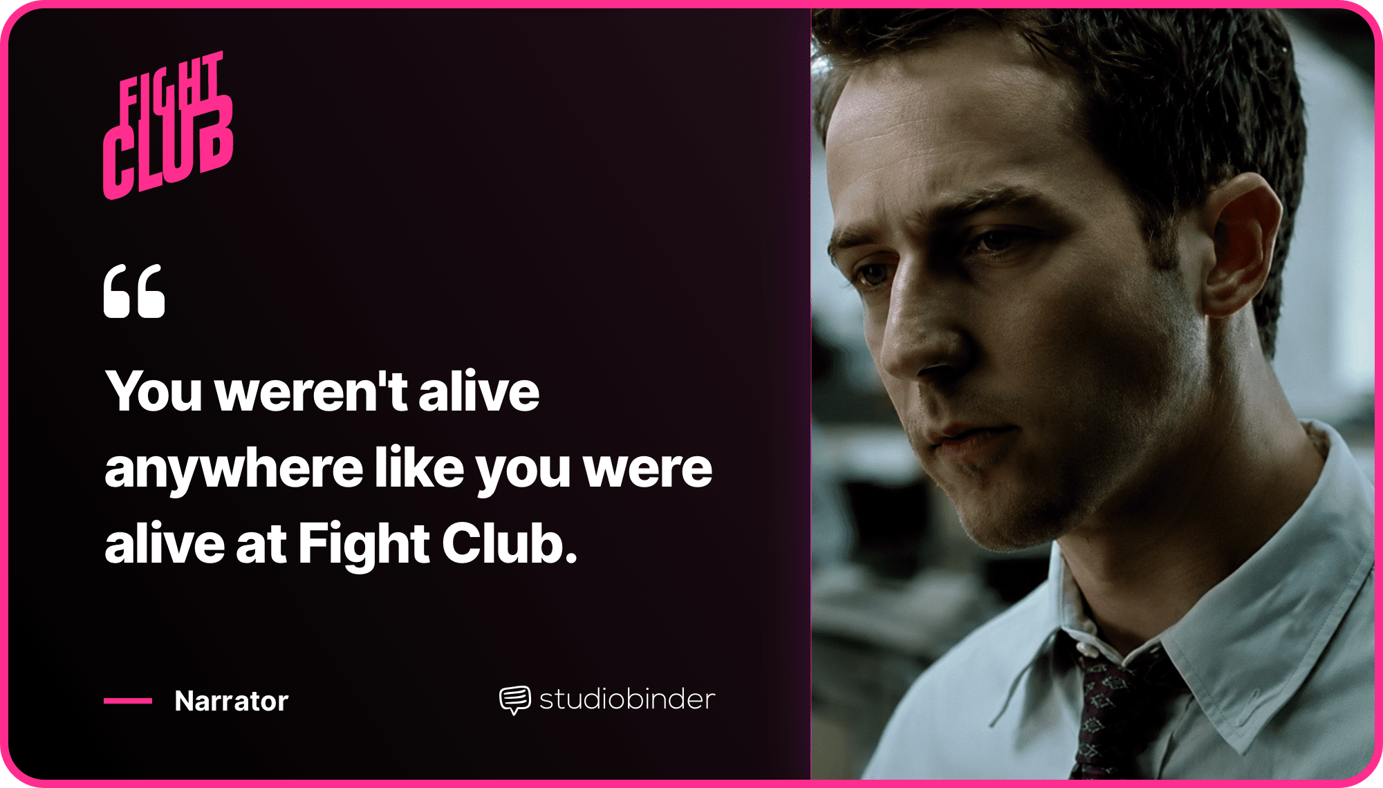 Fight Club Quotes Alive At Fight Club Quote StudioBinder Fight Club Quotes Alive At Fight Club Quote StudioBinder
