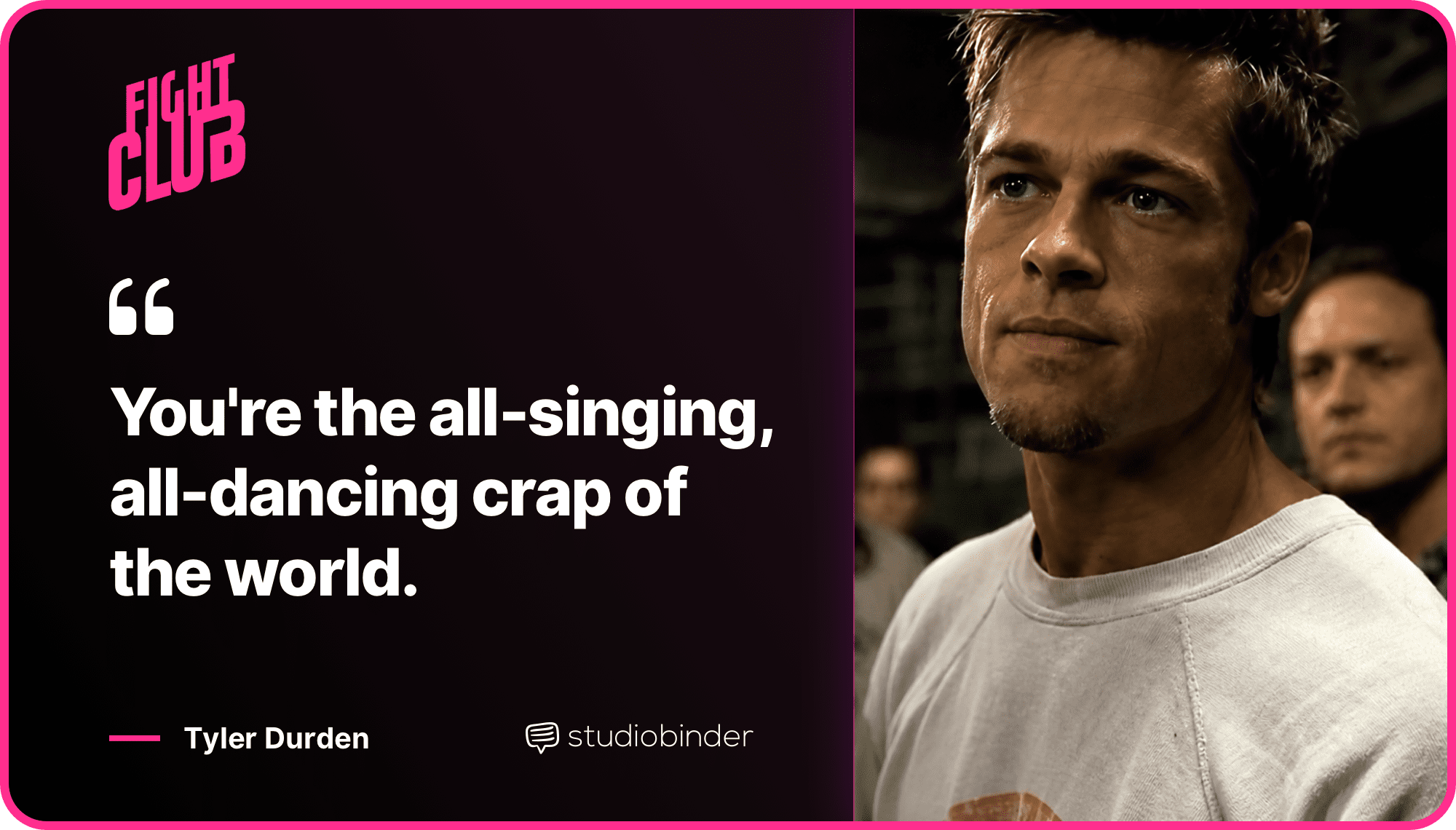 Fight Club Quotes All Dancing Crap Quote StudioBinder Fight Club Quotes All Dancing Crap Quote StudioBinder