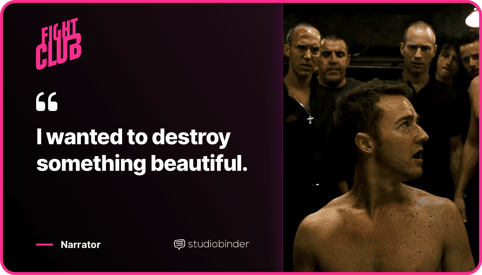Fight Club Quotes Destroy Something Beautiful Quote StudioBinder Fight Club Quotes Destroy Something Beautiful Quote StudioBinder