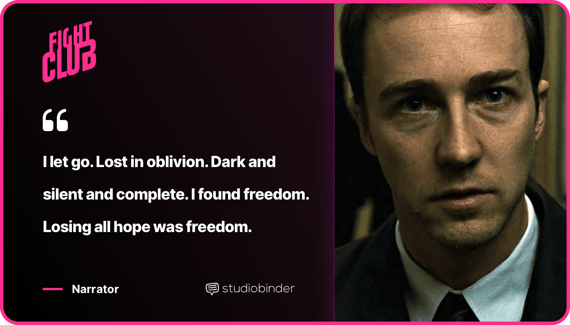 Fight Club Quotes Hope Was Freedom Quote StudioBinder Fight Club Quotes Hope Was Freedom Quote StudioBinder