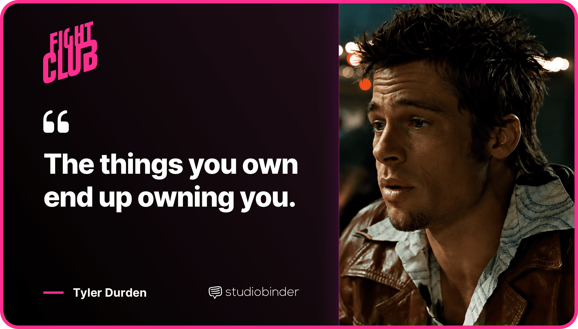 Fight Club Quotes Owning You Quote StudioBinder Fight Club Quotes Owning You Quote StudioBinder