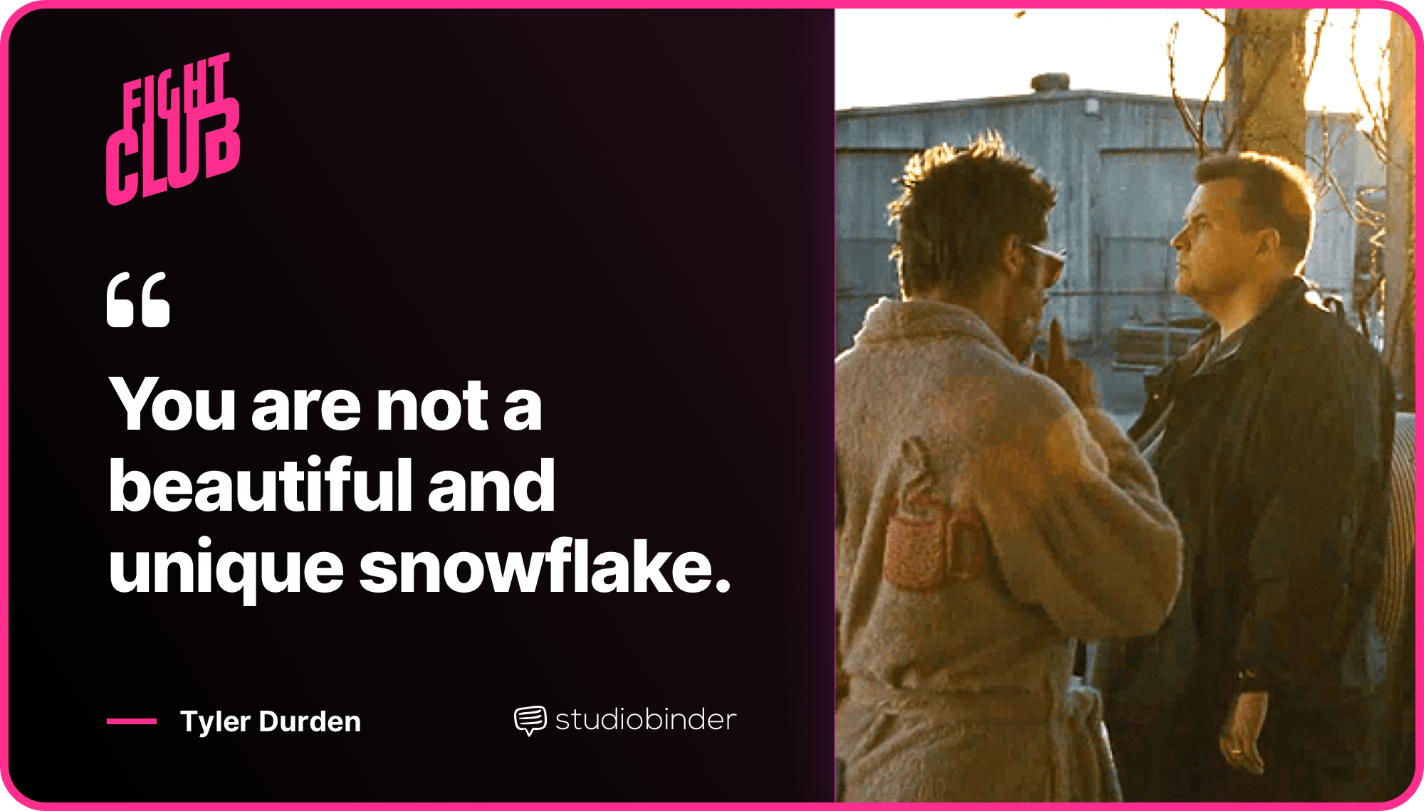 Fight Club Quotes Snowflake Quote StudioBinder Fight Club Quotes Snowflake Quote StudioBinder