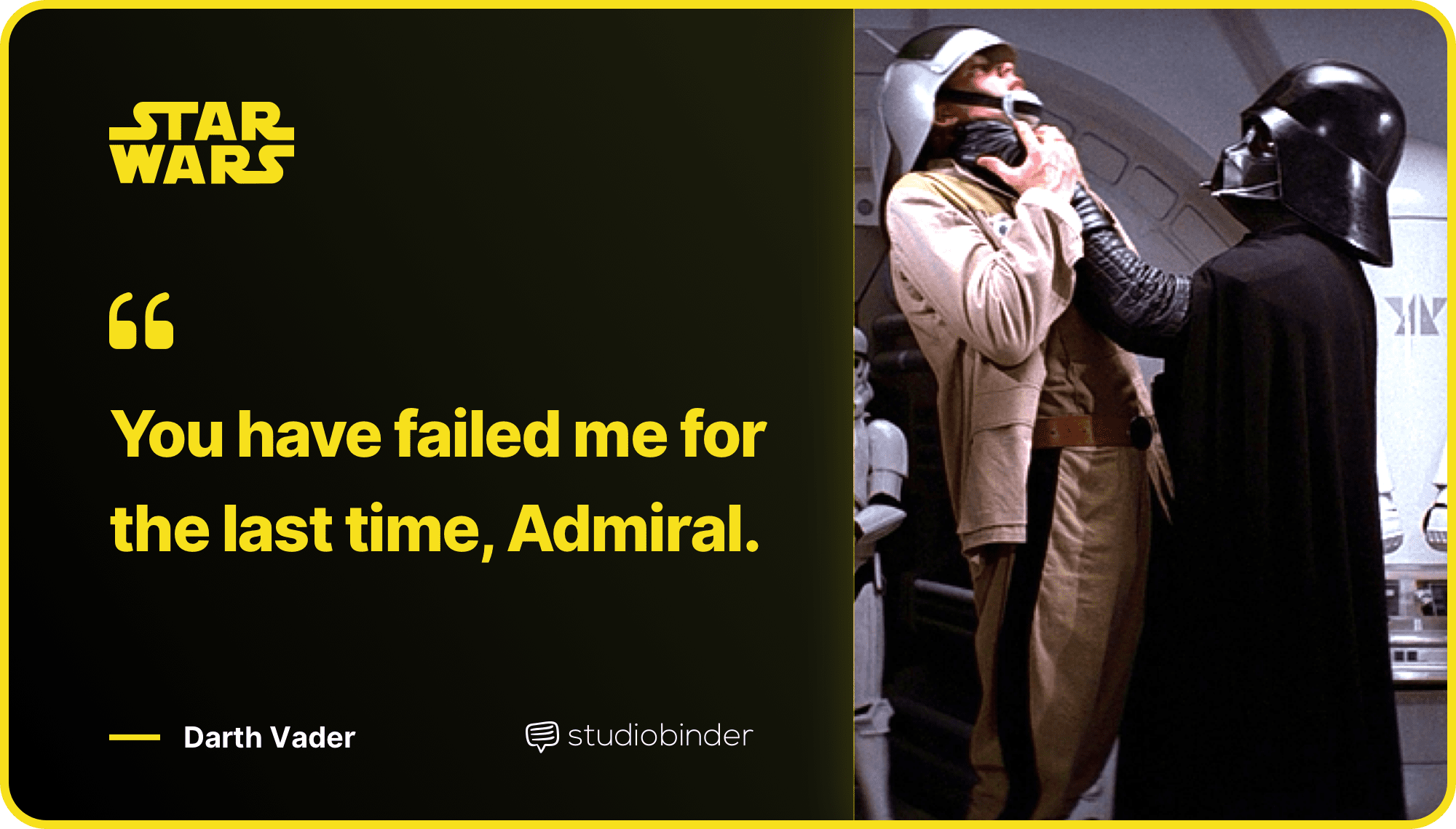 Star Wars Quotes Failed Me For The Last Time Quote StudioBinder Star Wars Quotes Failed Me For The Last Time Quote StudioBinder