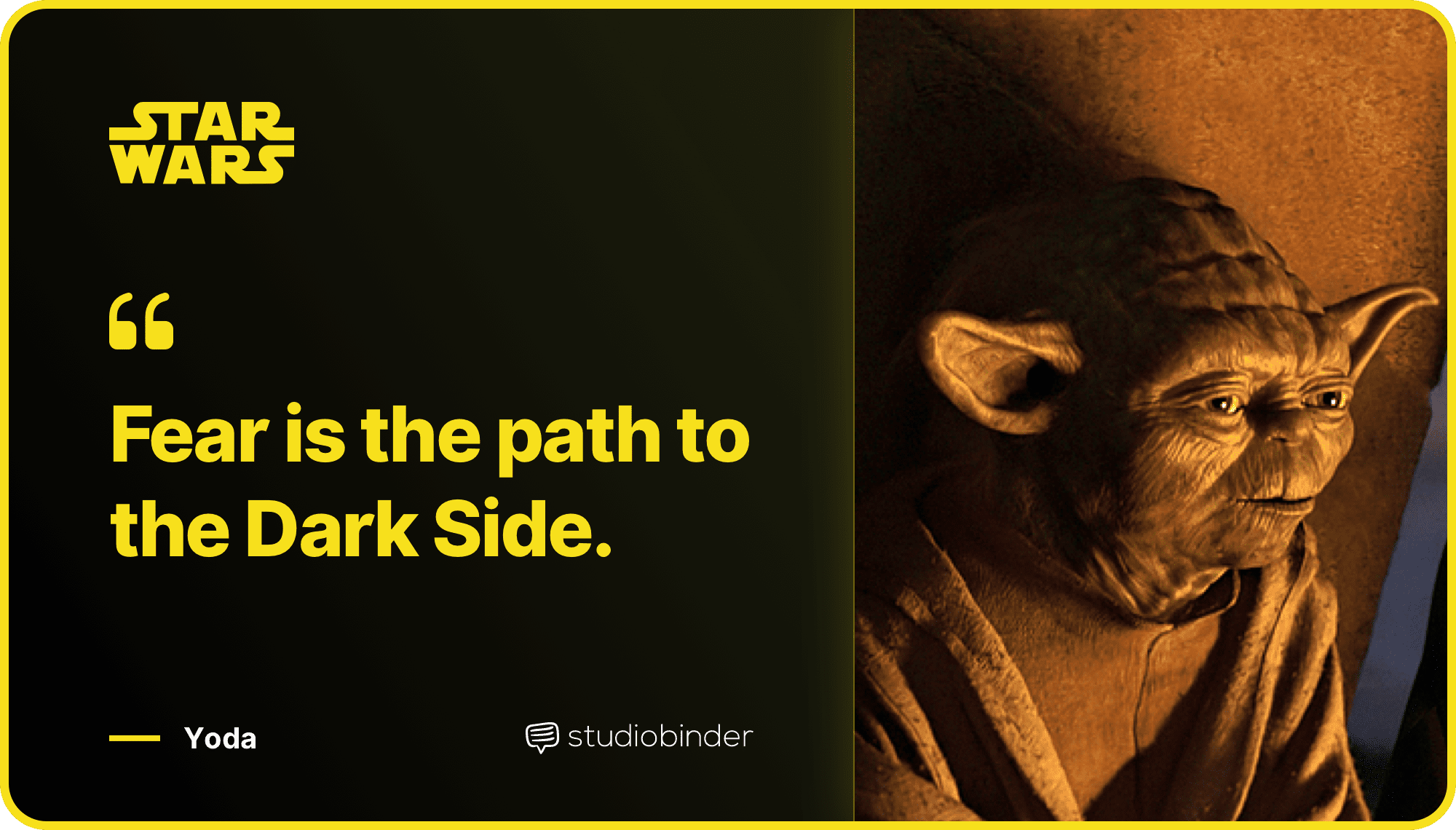 Star Wars Quotes Fear Is The Path To The Dark Side Quote StudioBinder Star Wars Quotes Fear Is The Path To The Dark Side Quote StudioBinder